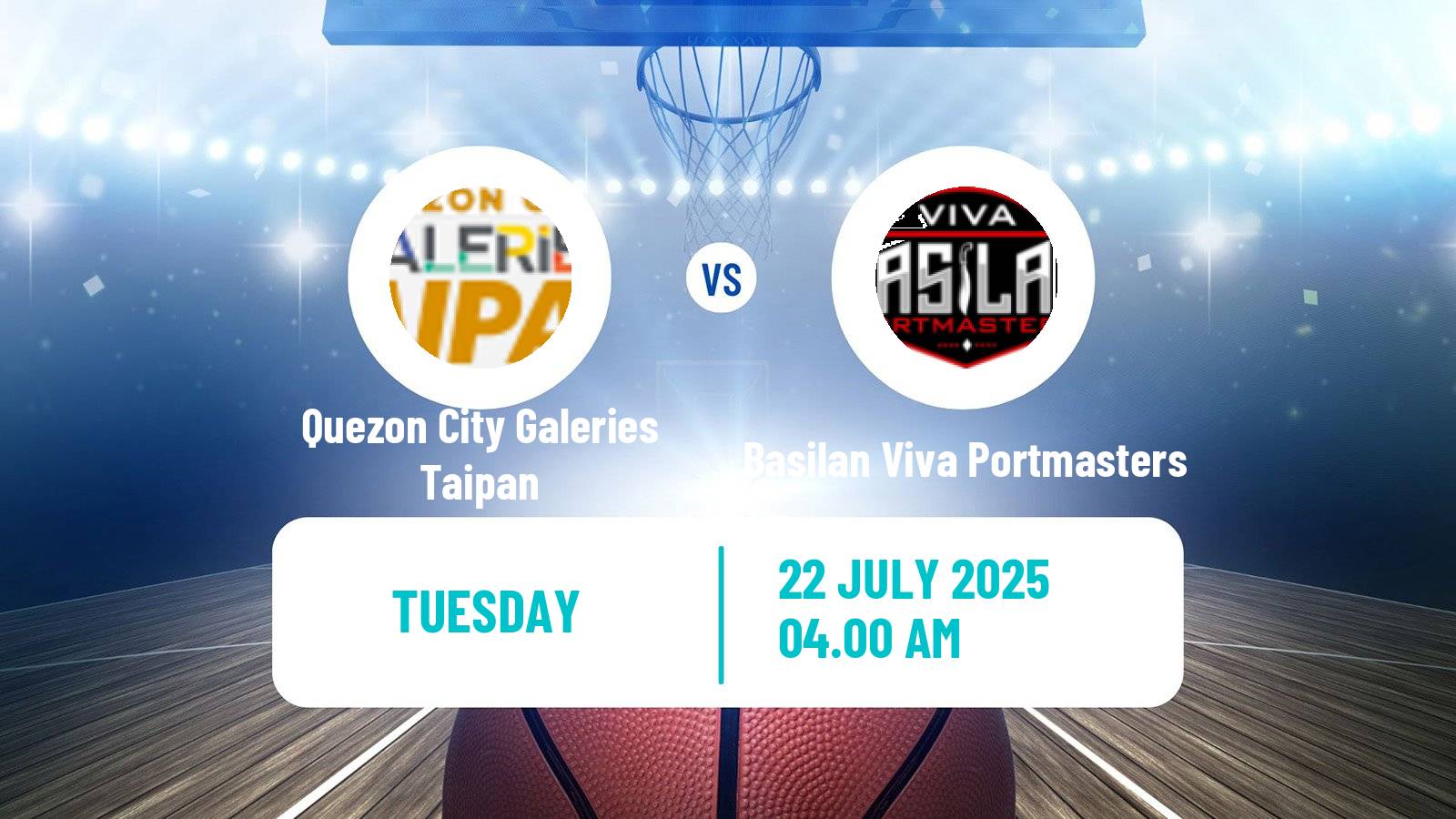 Basketball Philippines MBPL  Quezon City Galeries Taipan - Basilan Viva Portmasters