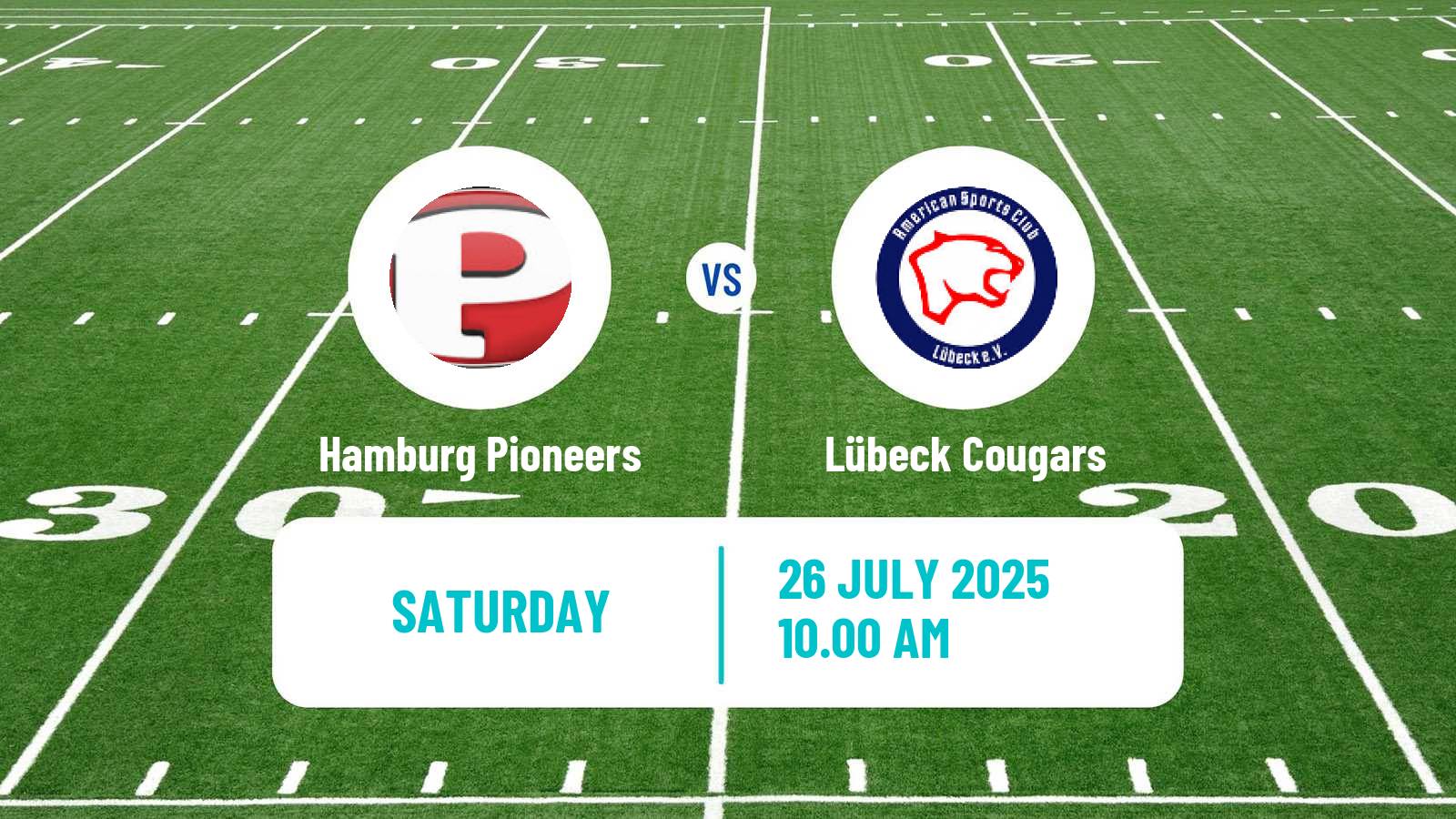 American football German GFL 2 Hamburg Pioneers - Lübeck Cougars