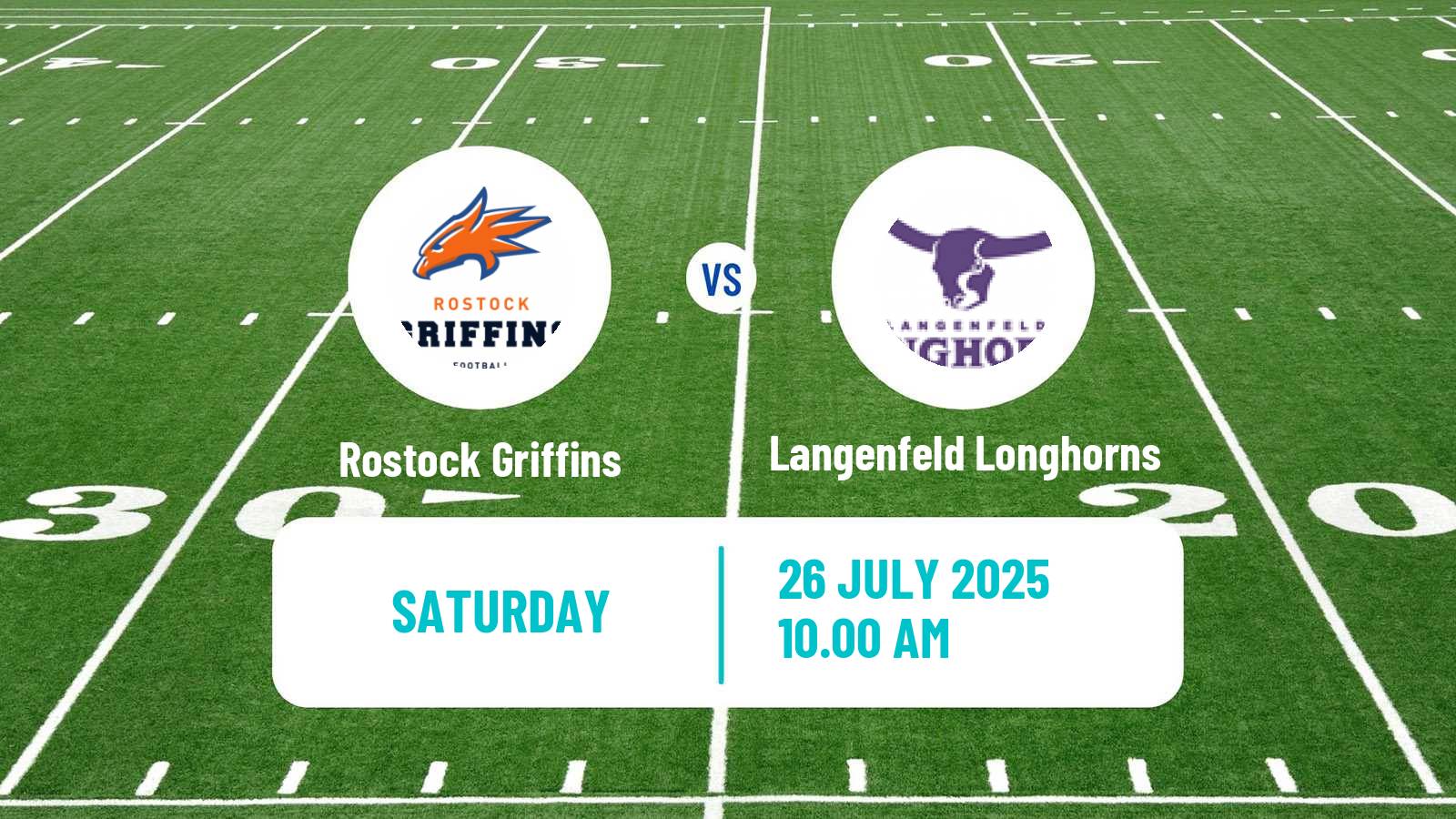 American football German GFL 2 Rostock Griffins - Langenfeld Longhorns