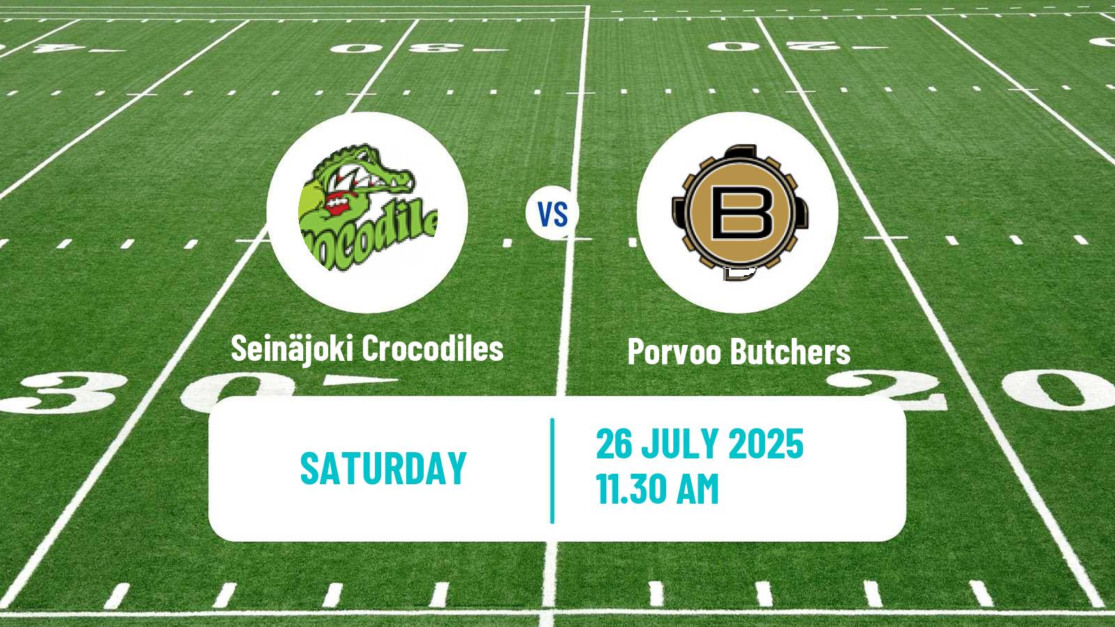 American football Finnish Vaahteraliiga Seinäjoki Crocodiles - Porvoo Butchers