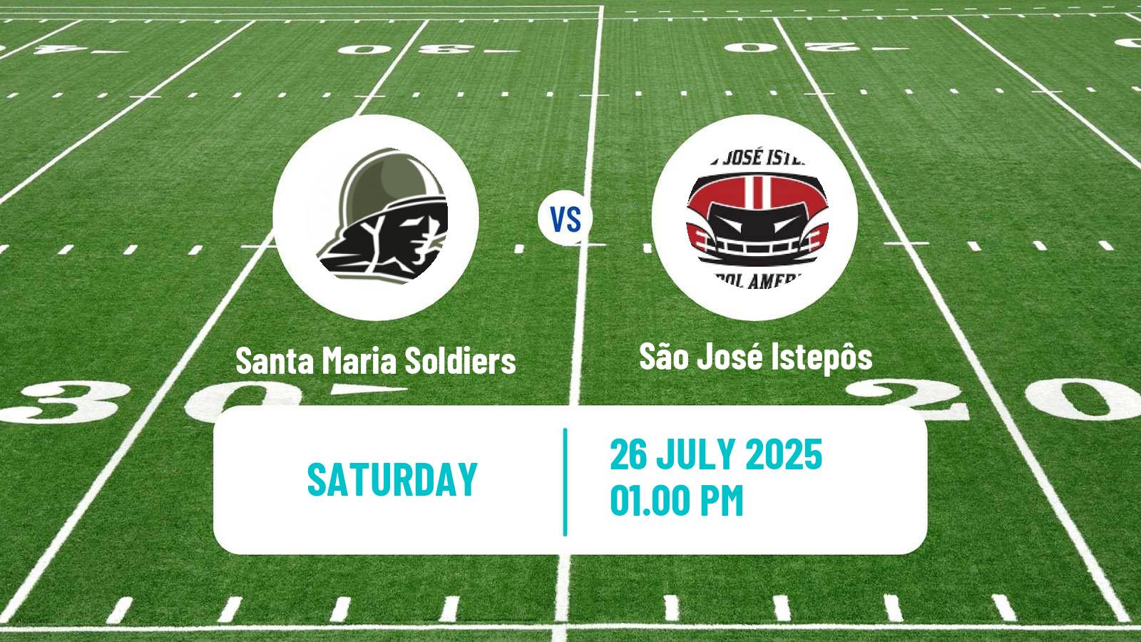 American football Brazilian BFA Santa Maria Soldiers - São José Istepôs