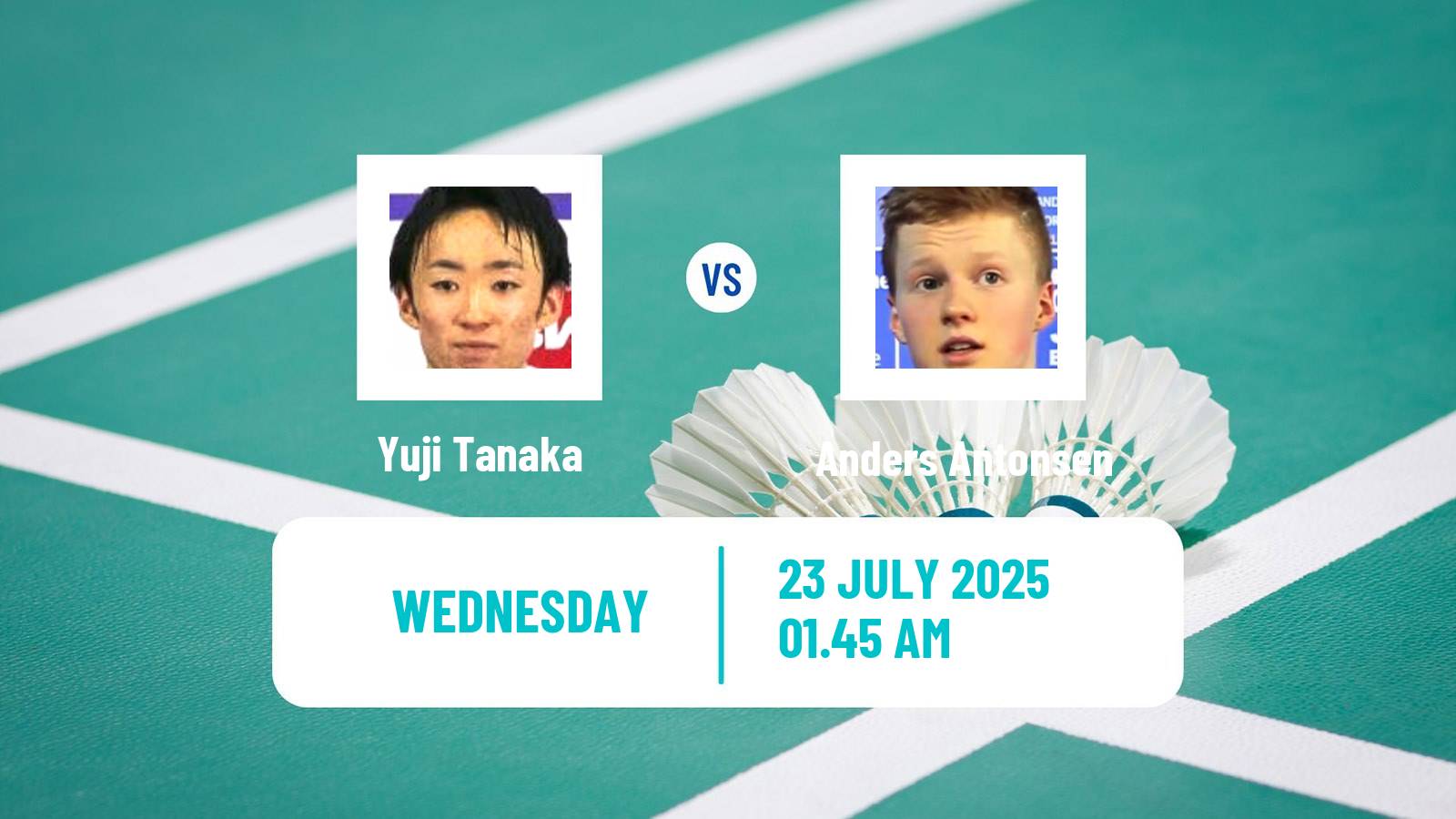 Badminton BWF World Tour Victor China Open Men Yuji Tanaka - Anders Antonsen