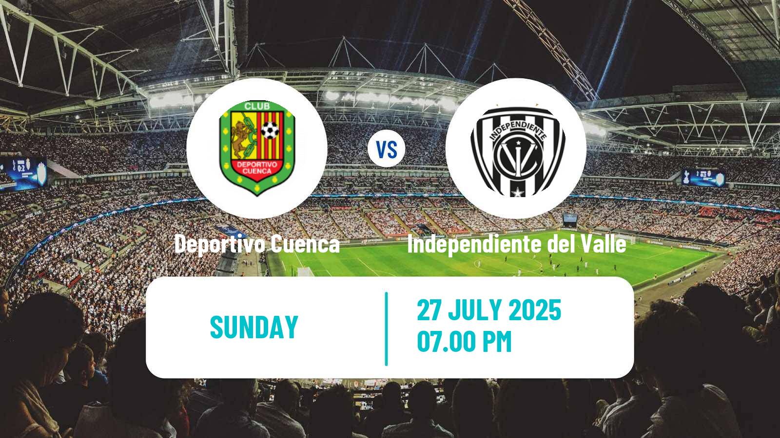 Football Ecuadorian Liga Pro Deportivo Cuenca - Independiente del Valle