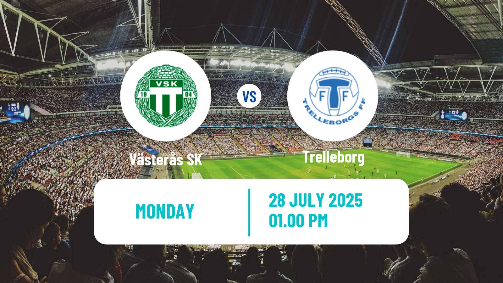 Football Swedish Superettan Västerås SK - Trelleborg