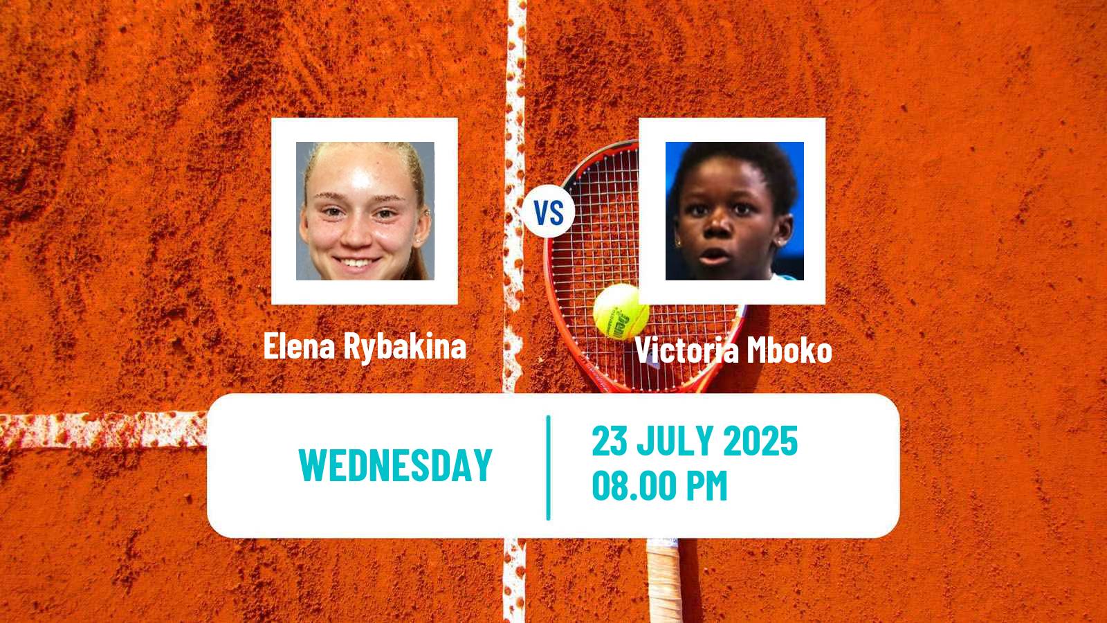 Tennis WTA Washington Elena Rybakina - Victoria Mboko