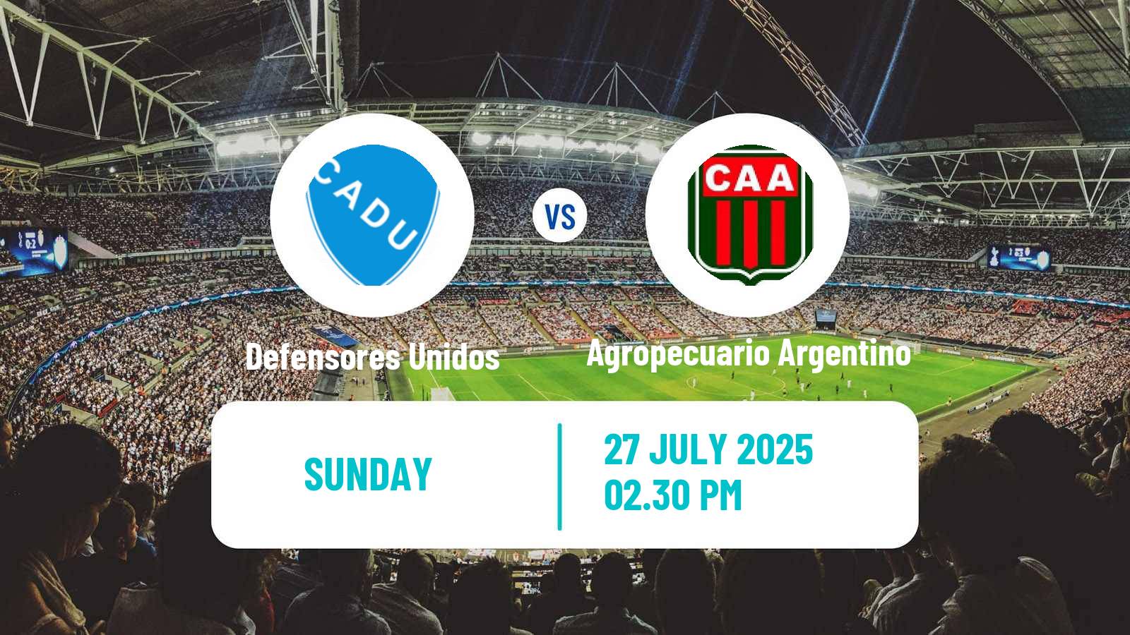 Football Argentinian Primera Nacional Defensores Unidos - Agropecuario Argentino
