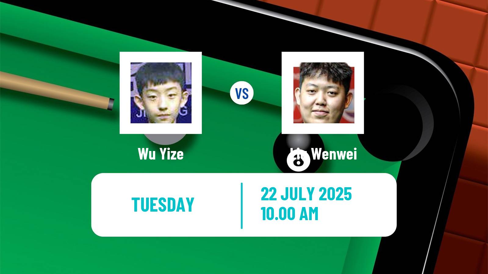Snooker Championship League Wu Yize - Liu Wenwei