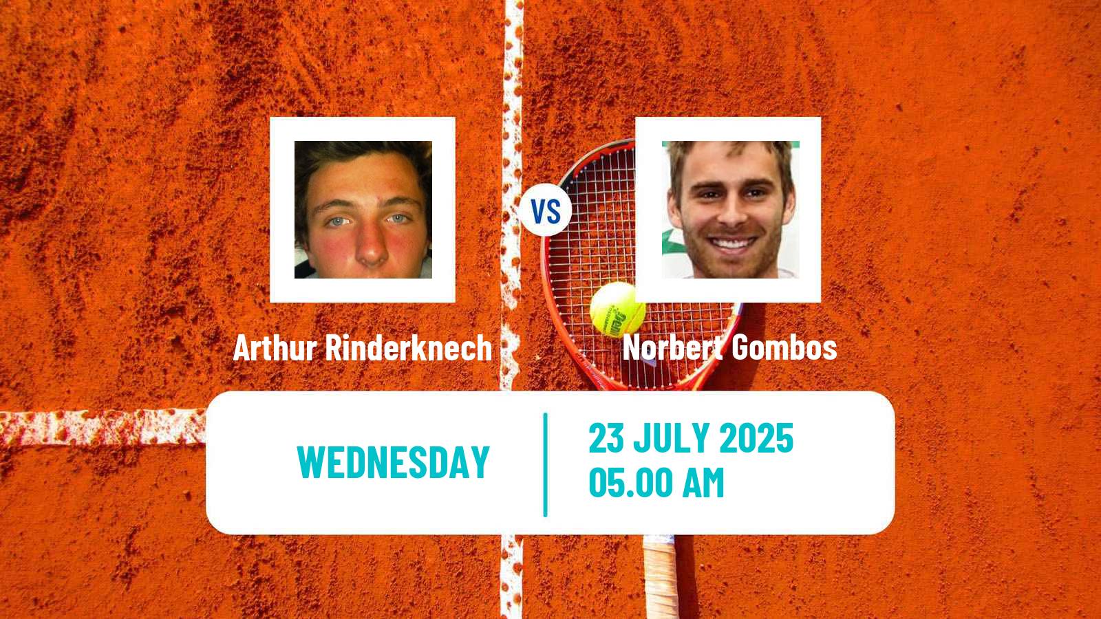Tennis ATP Kitzbuhel Arthur Rinderknech - Norbert Gombos