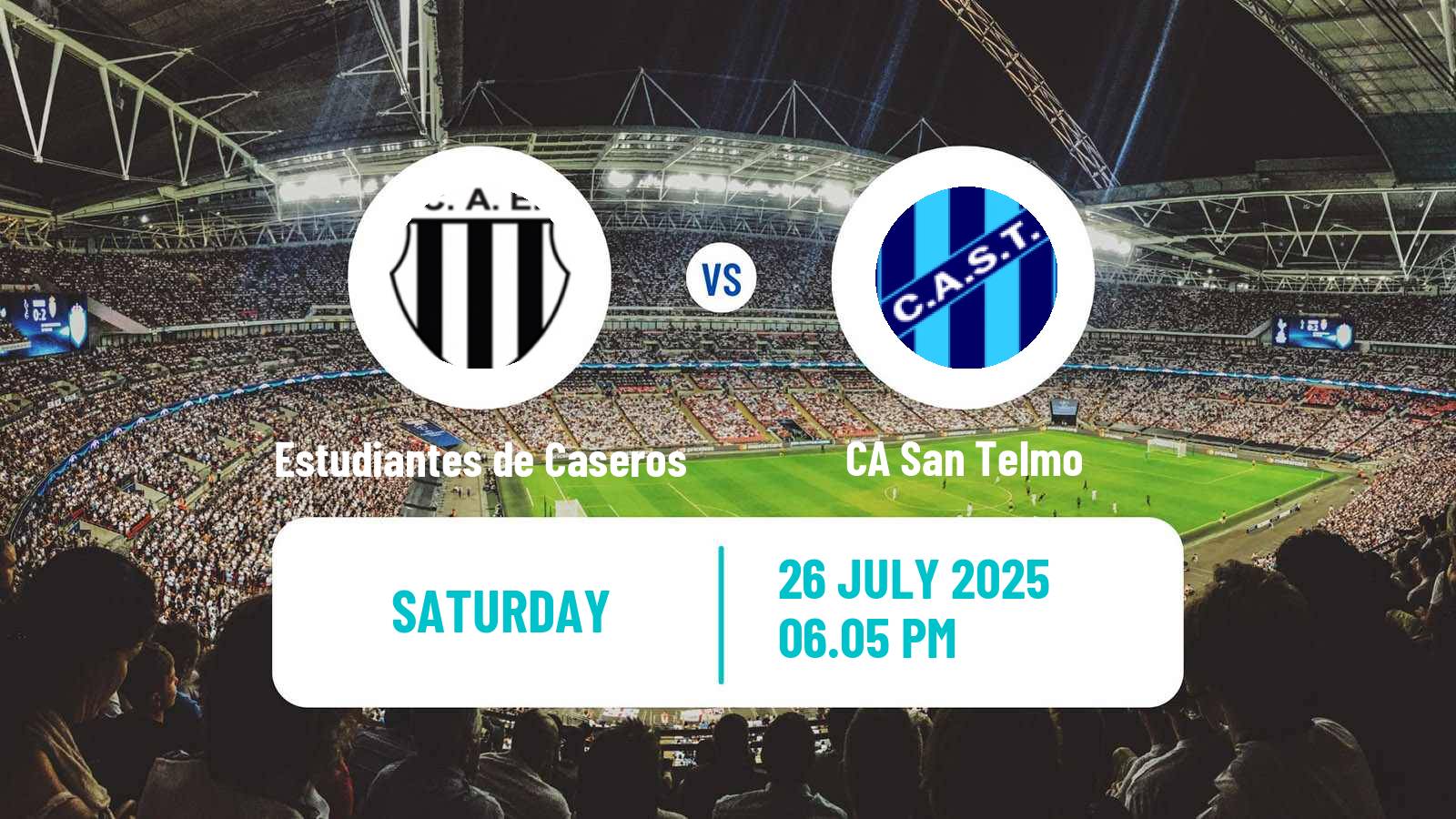 Football Argentinian Primera Nacional Estudiantes de Caseros - San Telmo