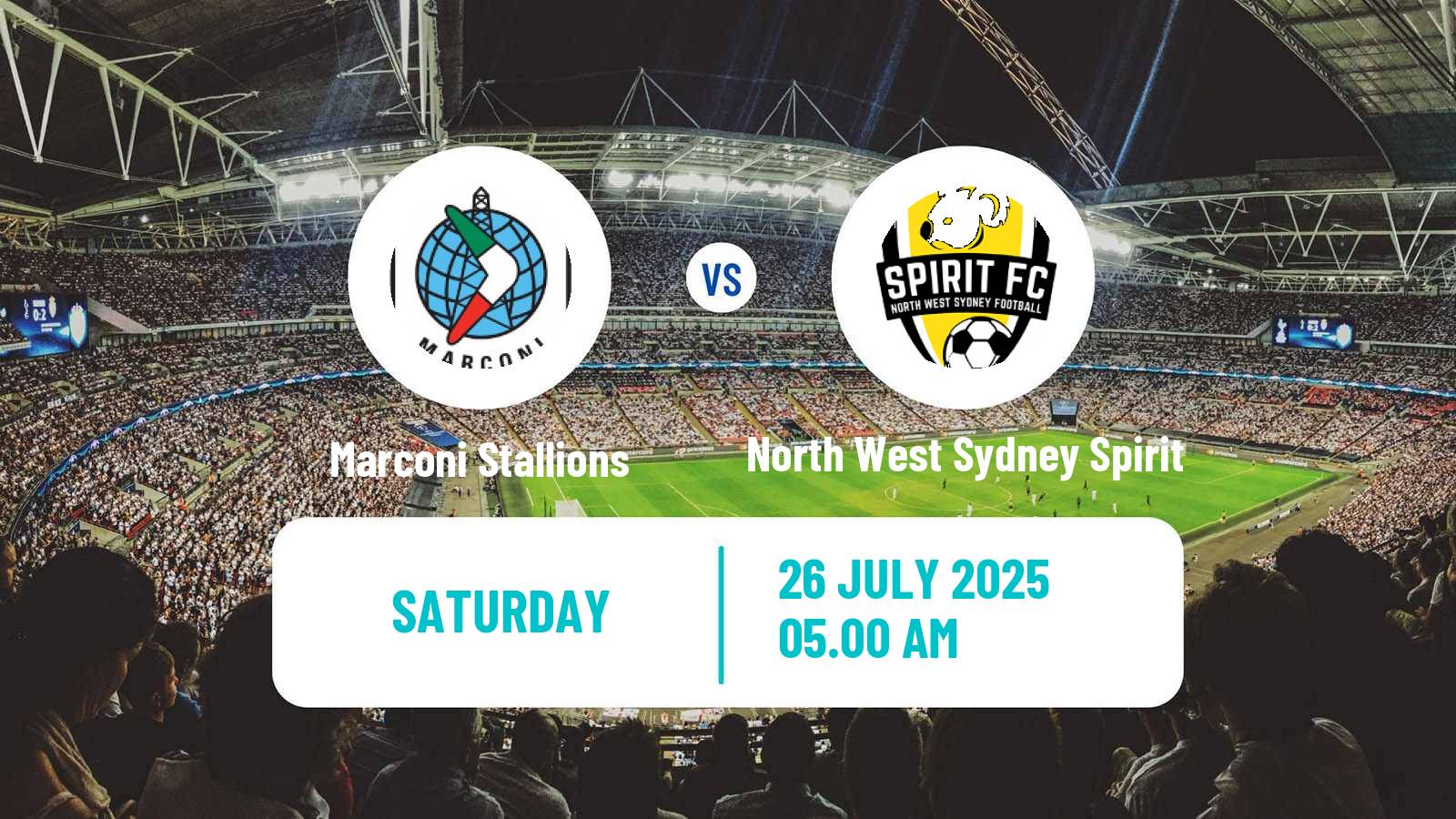 Football Australian NPL NSW Marconi Stallions - North West Sydney Spirit