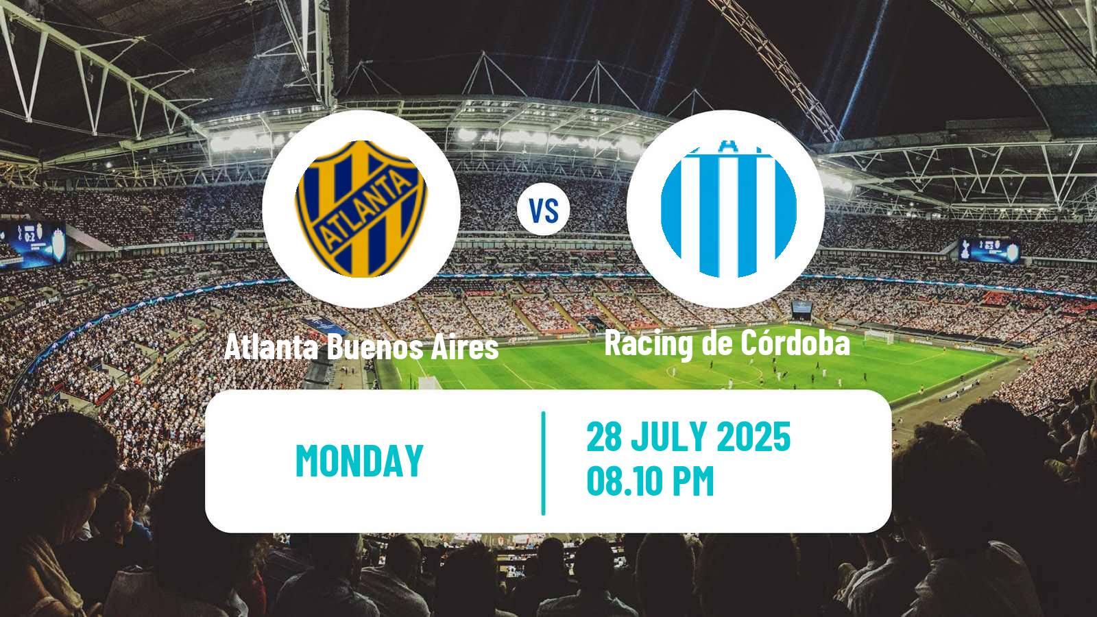 Football Argentinian Primera Nacional Atlanta Buenos Aires - Racing de Córdoba