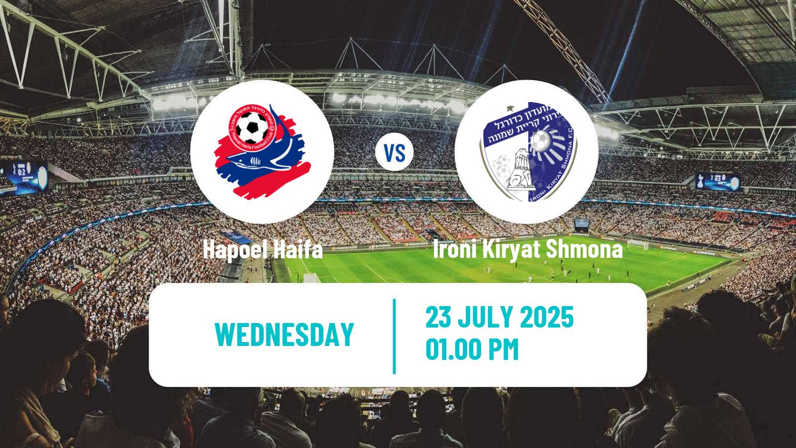 Football Israeli Toto Cup Hapoel Haifa - Ironi Kiryat Shmona