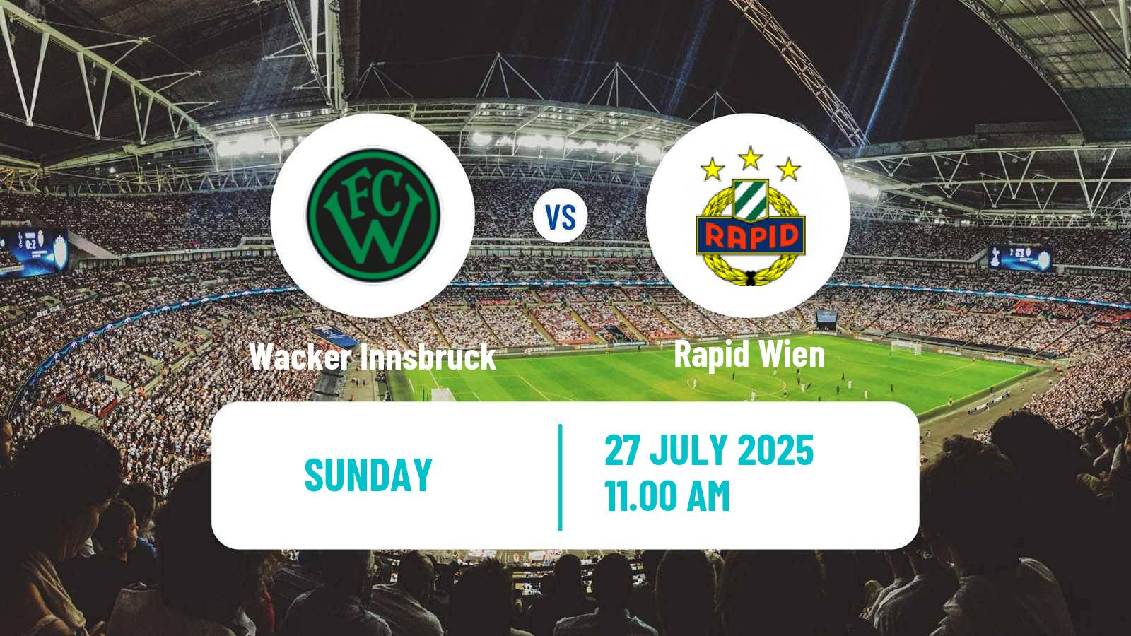 Football Austrian OFB Cup Wacker Innsbruck - Rapid Wien