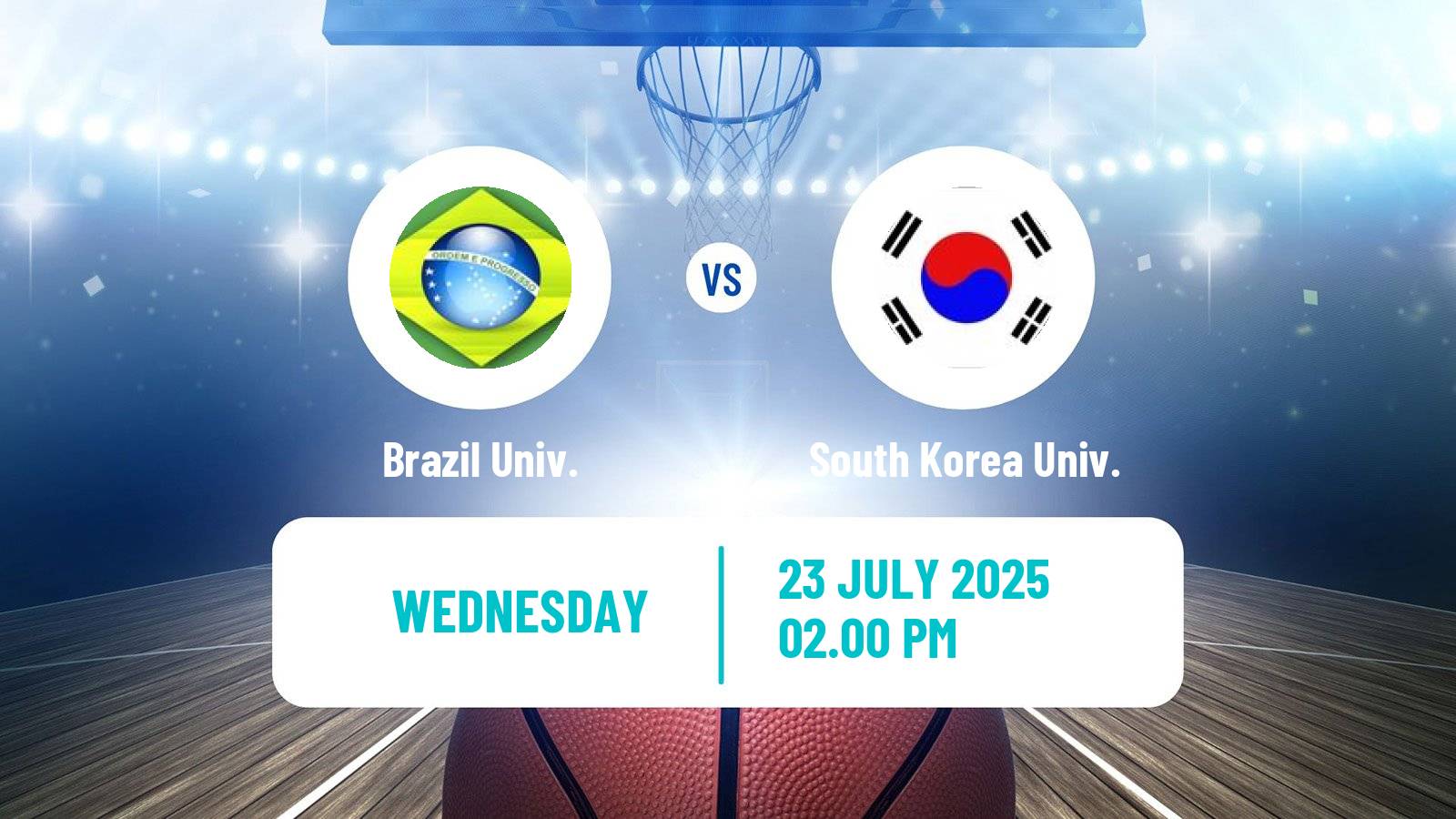 Basketball Universiade Basketball Brazil Univ. - South Korea Univ.