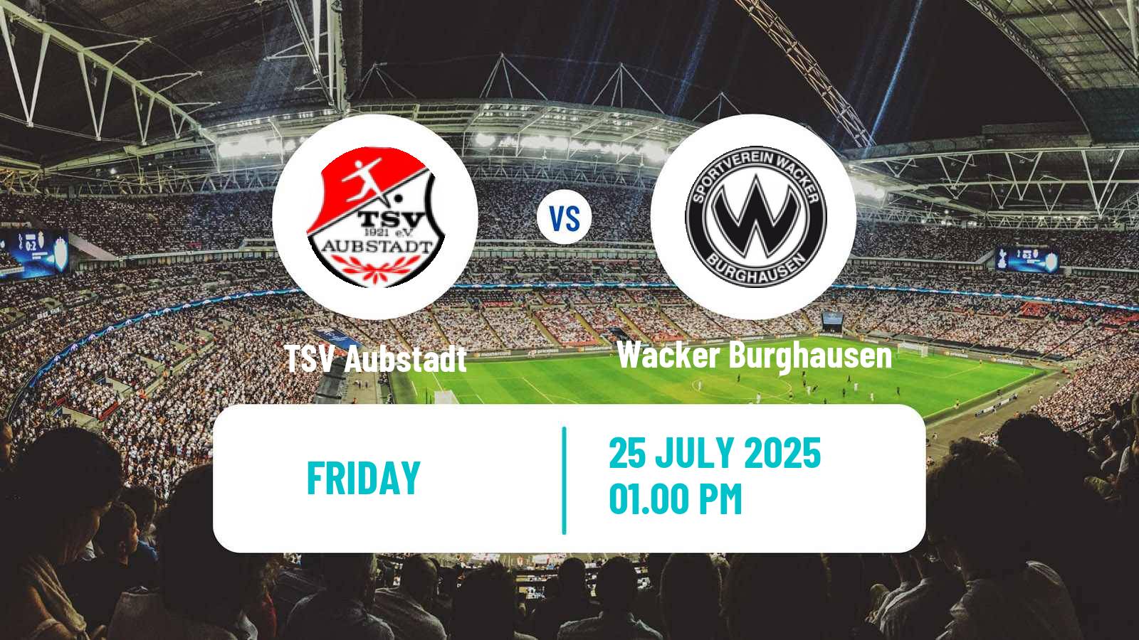 Football German Regionalliga Bayern Aubstadt - Wacker Burghausen