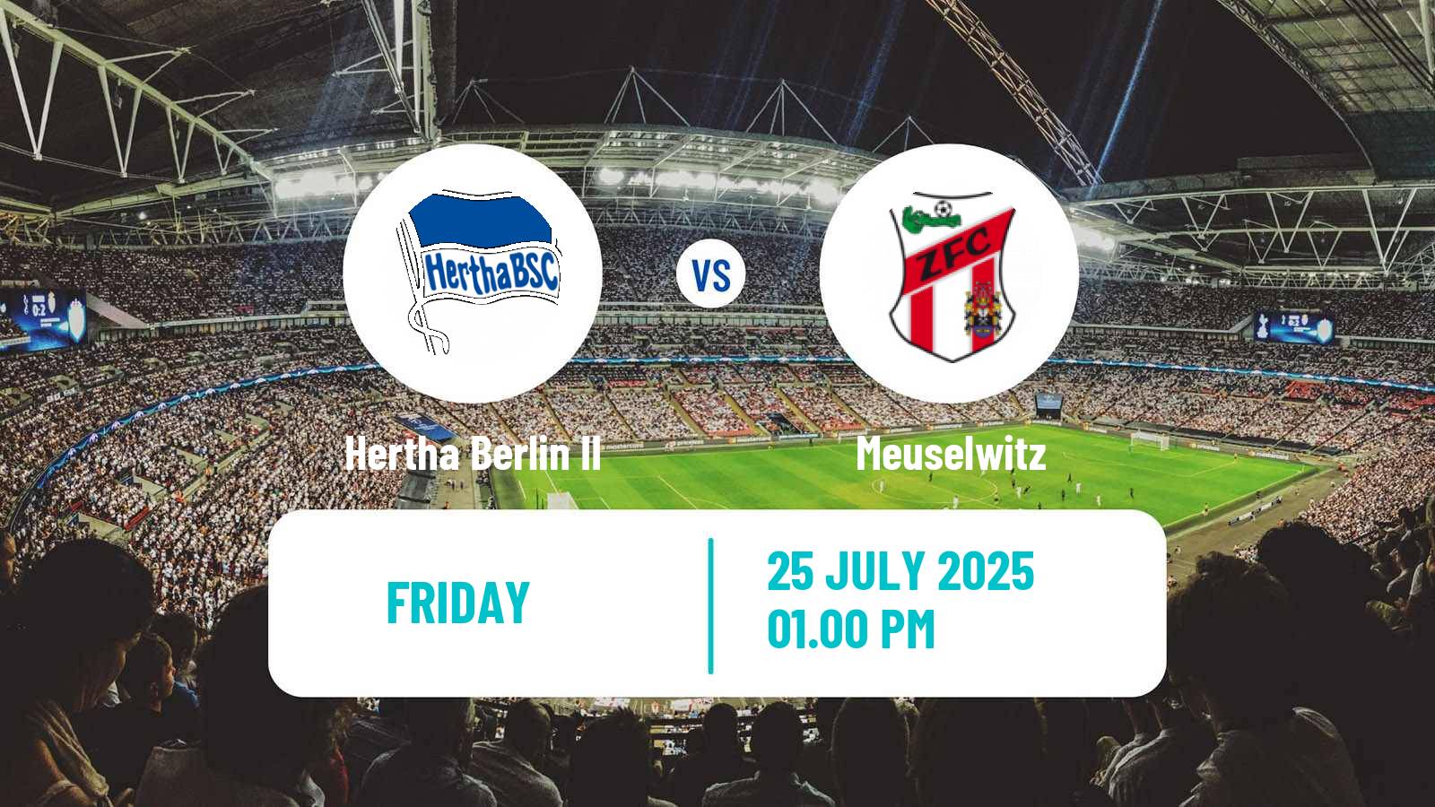 Football German Regionalliga Nordost Hertha Berlin II - Meuselwitz