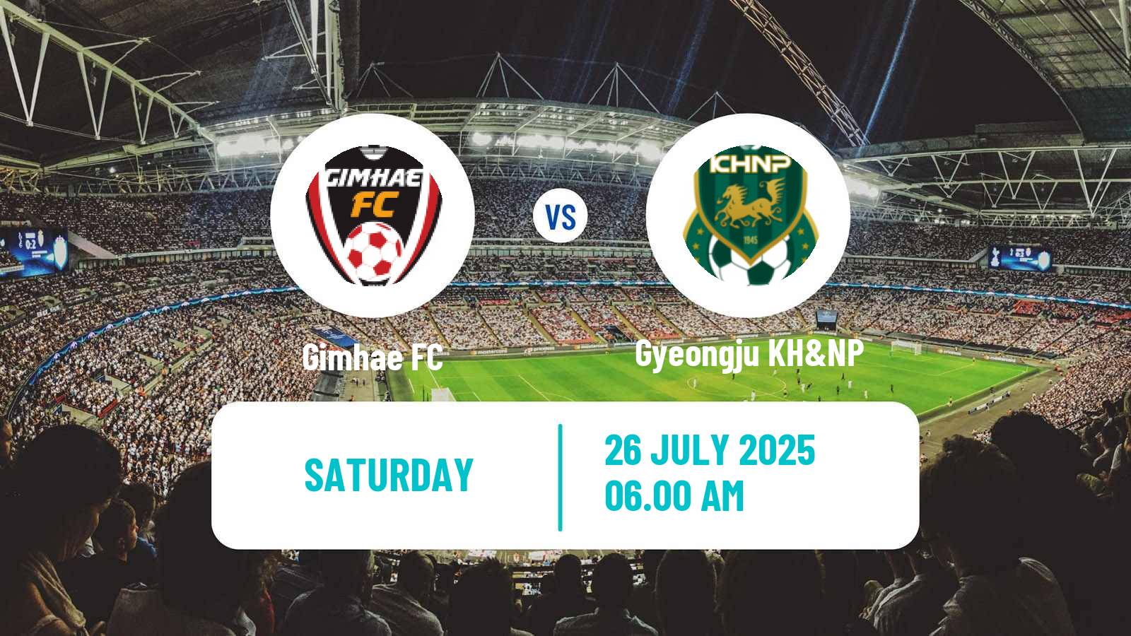 Football South Korean K3 League Gimhae - Gyeongju KH&NP