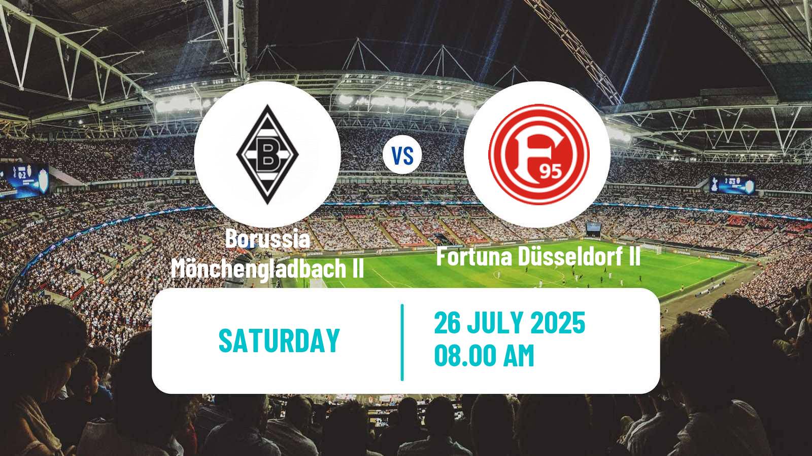 Football German Regionalliga West Borussia Mönchengladbach II - Fortuna Düsseldorf II