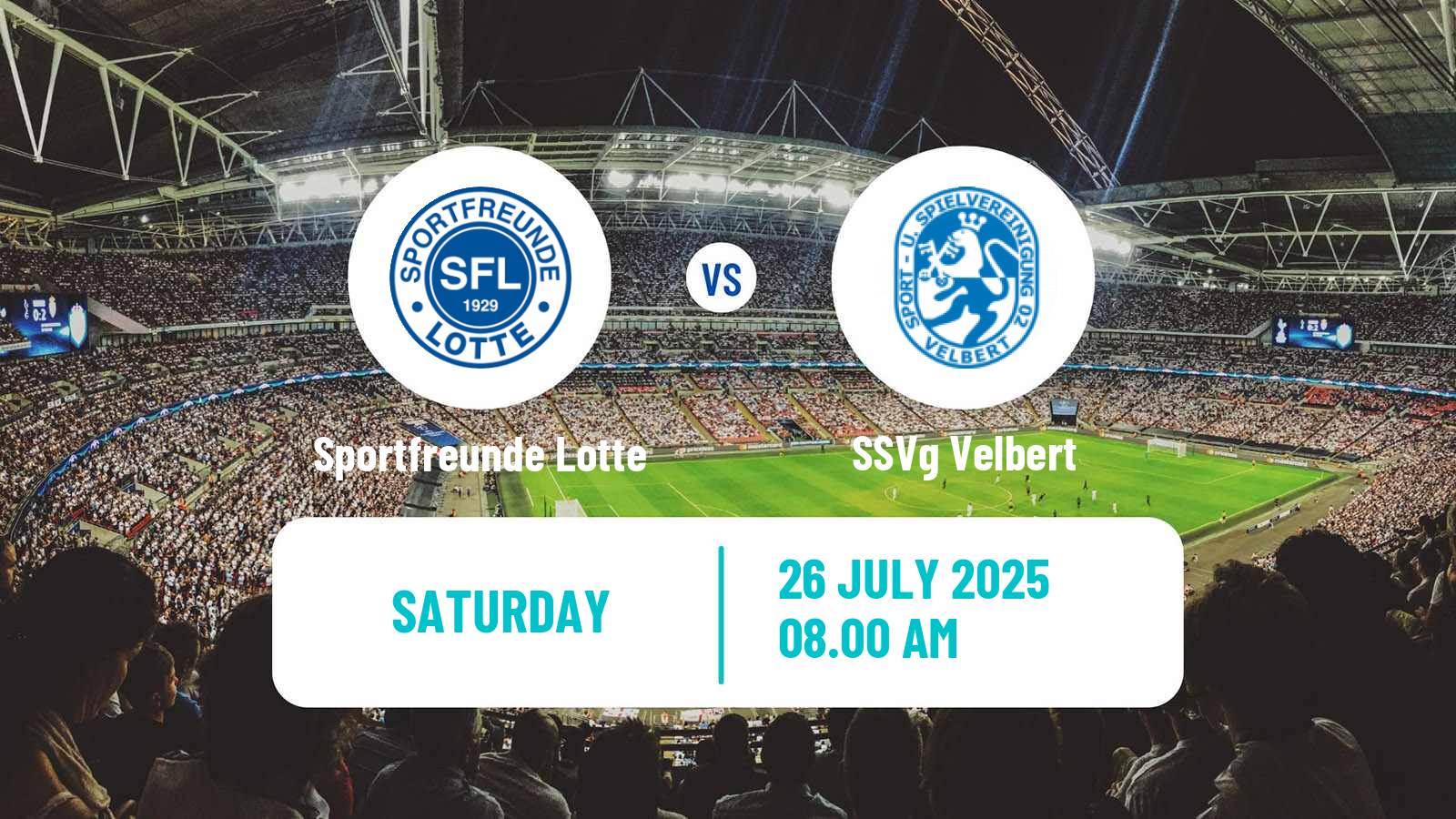 Football German Regionalliga West Sportfreunde Lotte - Velbert