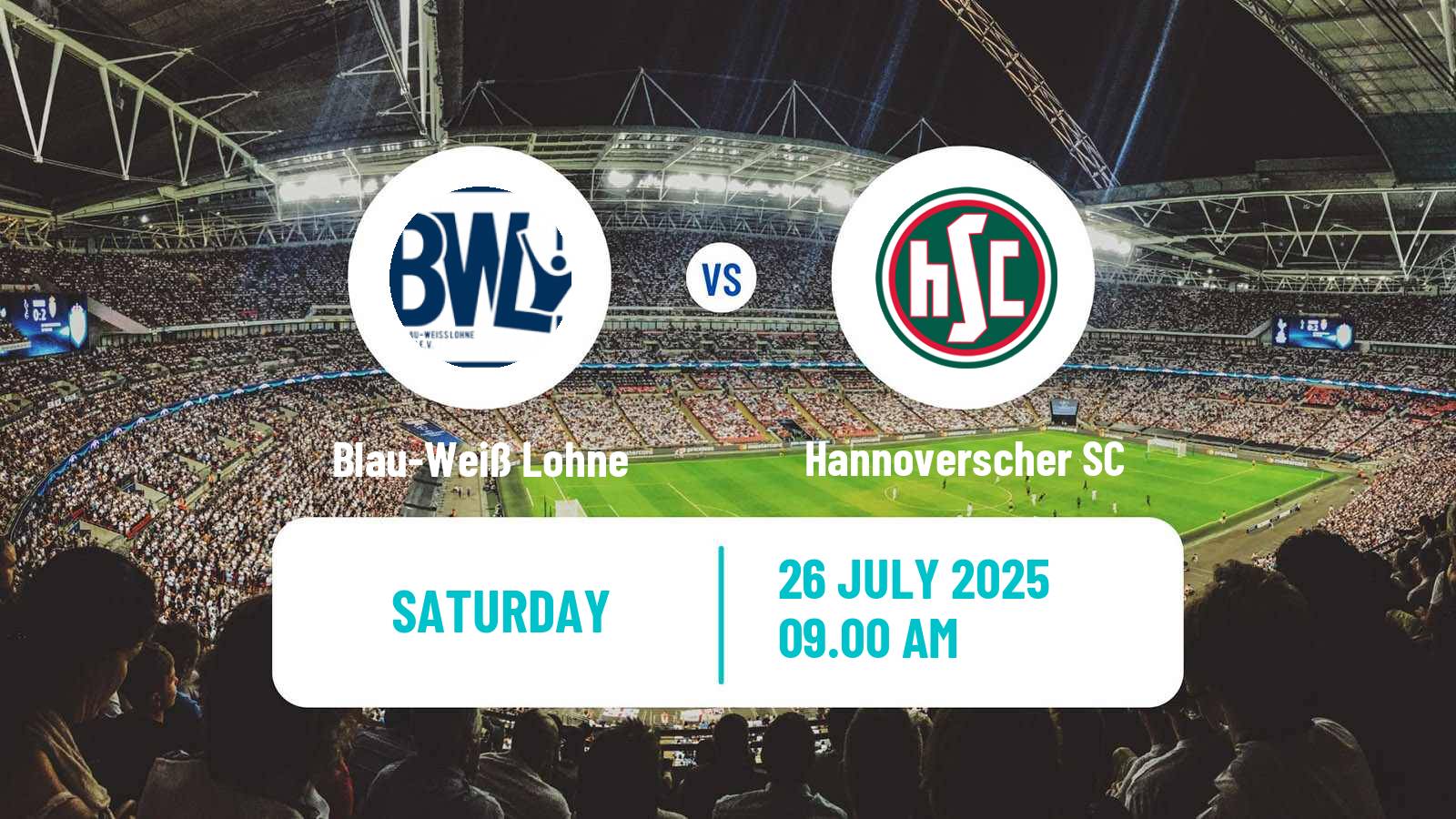 Football German Regionalliga North Blau-Weiß Lohne - Hannoverscher SC