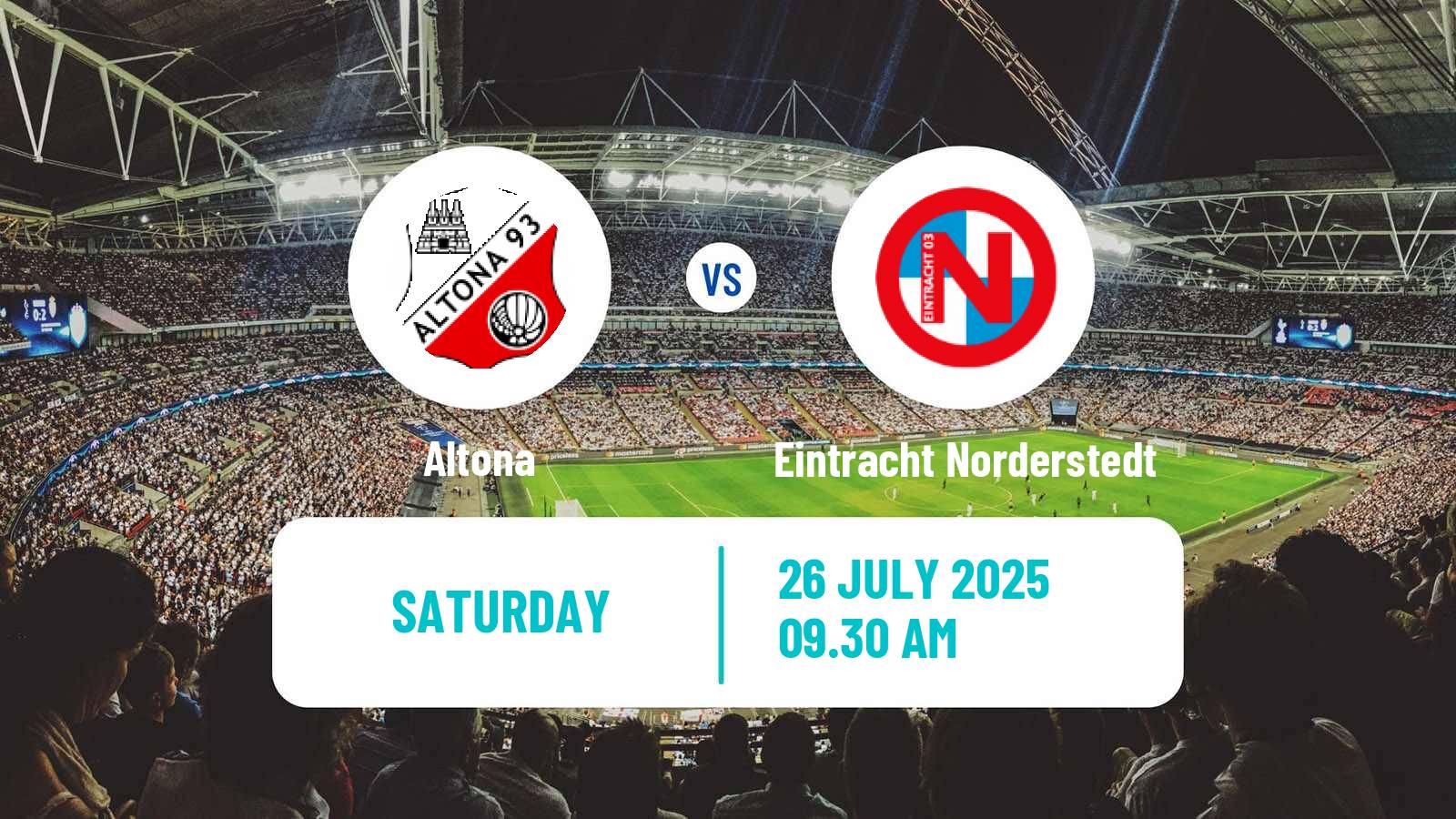 Football German Regionalliga North Altona - Eintracht Norderstedt