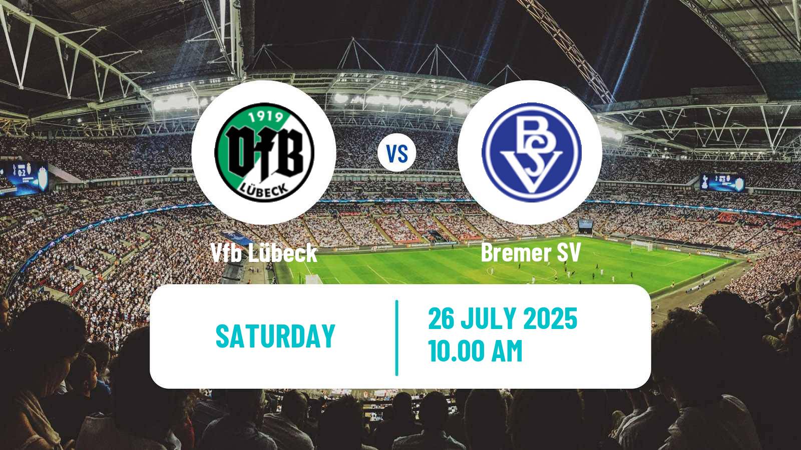 Football German Regionalliga North Lübeck - Bremer SV