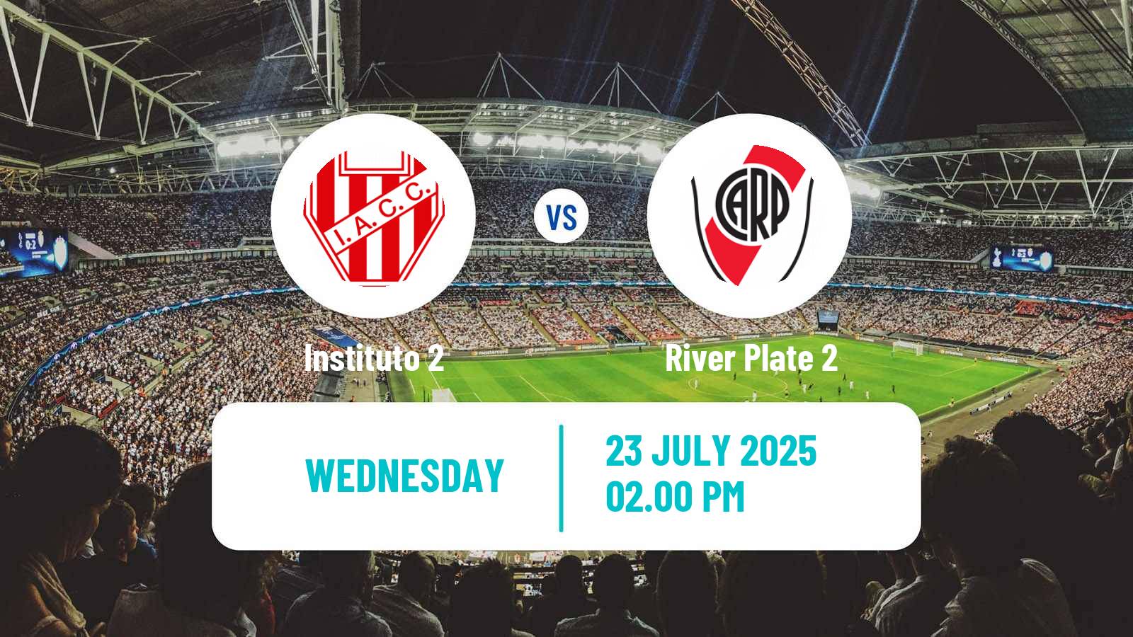 Football Argentinian Reserve League Instituto 2 - River Plate 2