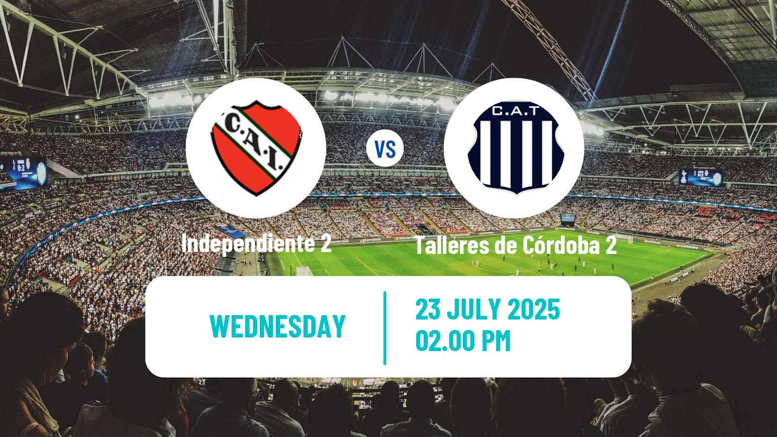 Football Argentinian Reserve League Independiente 2 - Talleres de Córdoba 2