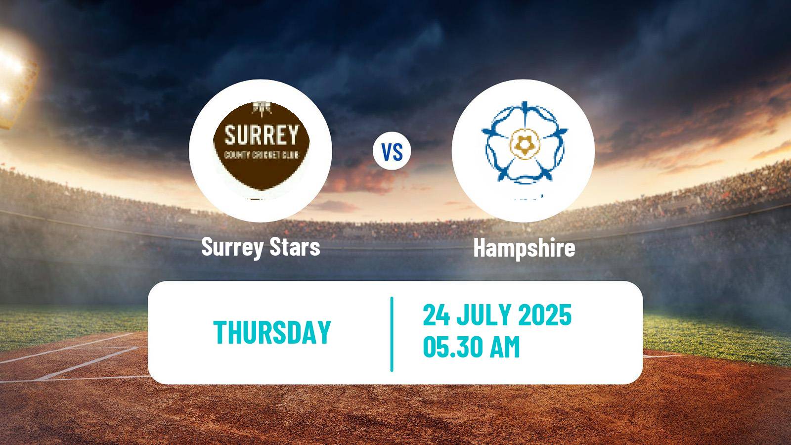 Cricket United Kingdom One Day Cup Women Surrey Stars - Hampshire