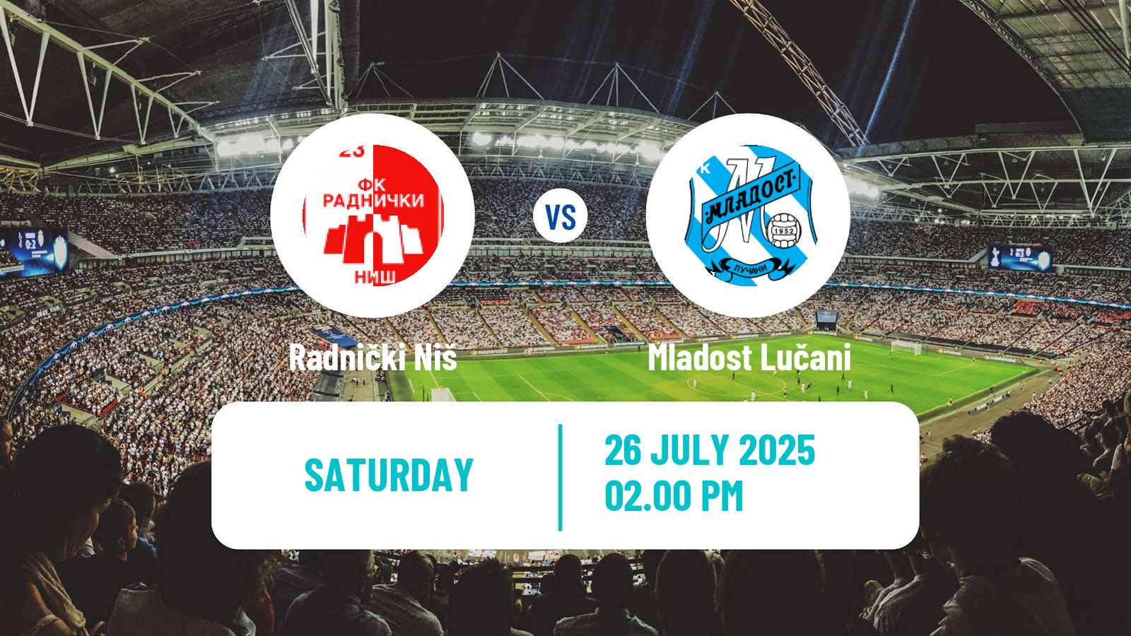 Football Serbian Superliga Radnički Niš - Mladost Lučani