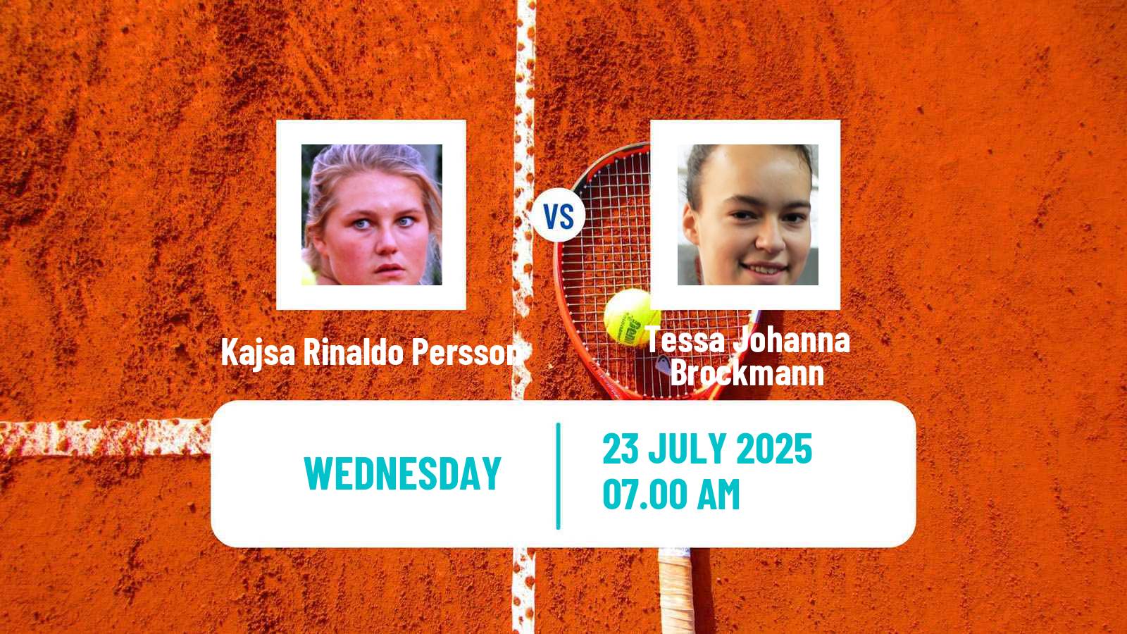 Tennis ITF W35 Horb Women Kajsa Rinaldo Persson - Tessa Johanna Brockmann