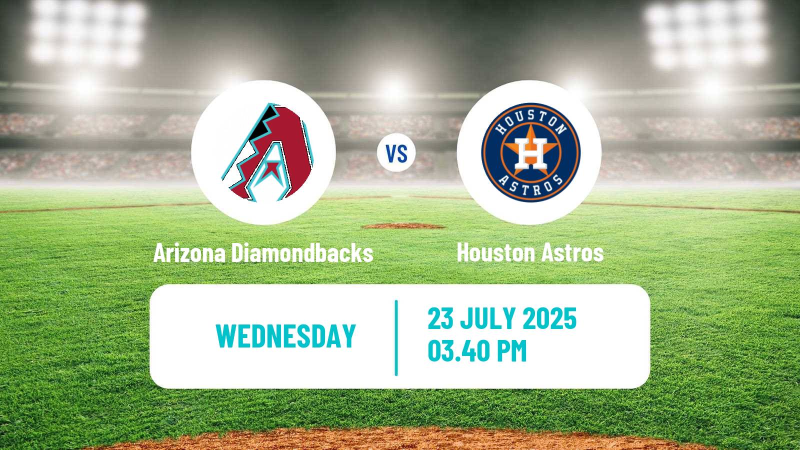 Baseball MLB Arizona Diamondbacks - Houston Astros