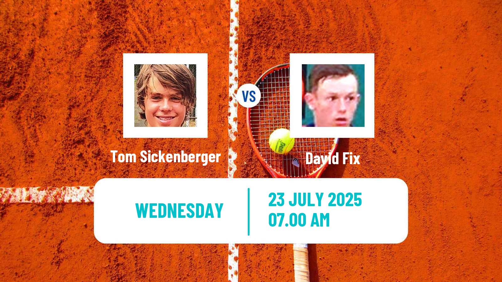 Tennis ITF M25 Metzingen Men Tom Sickenberger - David Fix