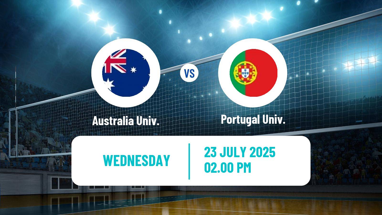Volleyball Universiade Volleyball Australia Univ. - Portugal Univ.