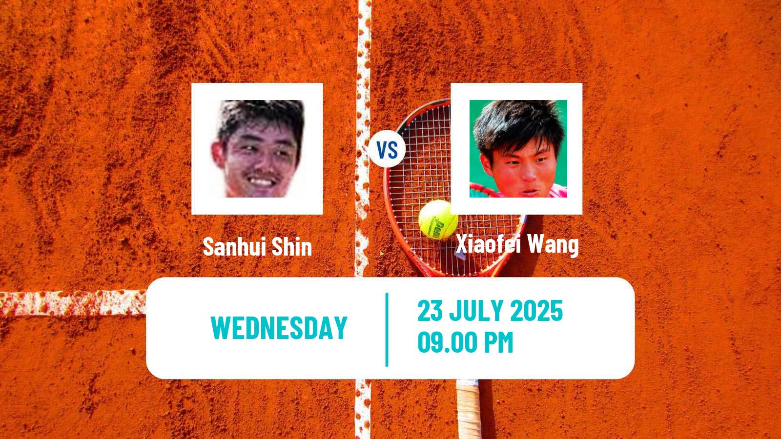 Tennis ITF M15 Wuning Men Sanhui Shin - Xiaofei Wang