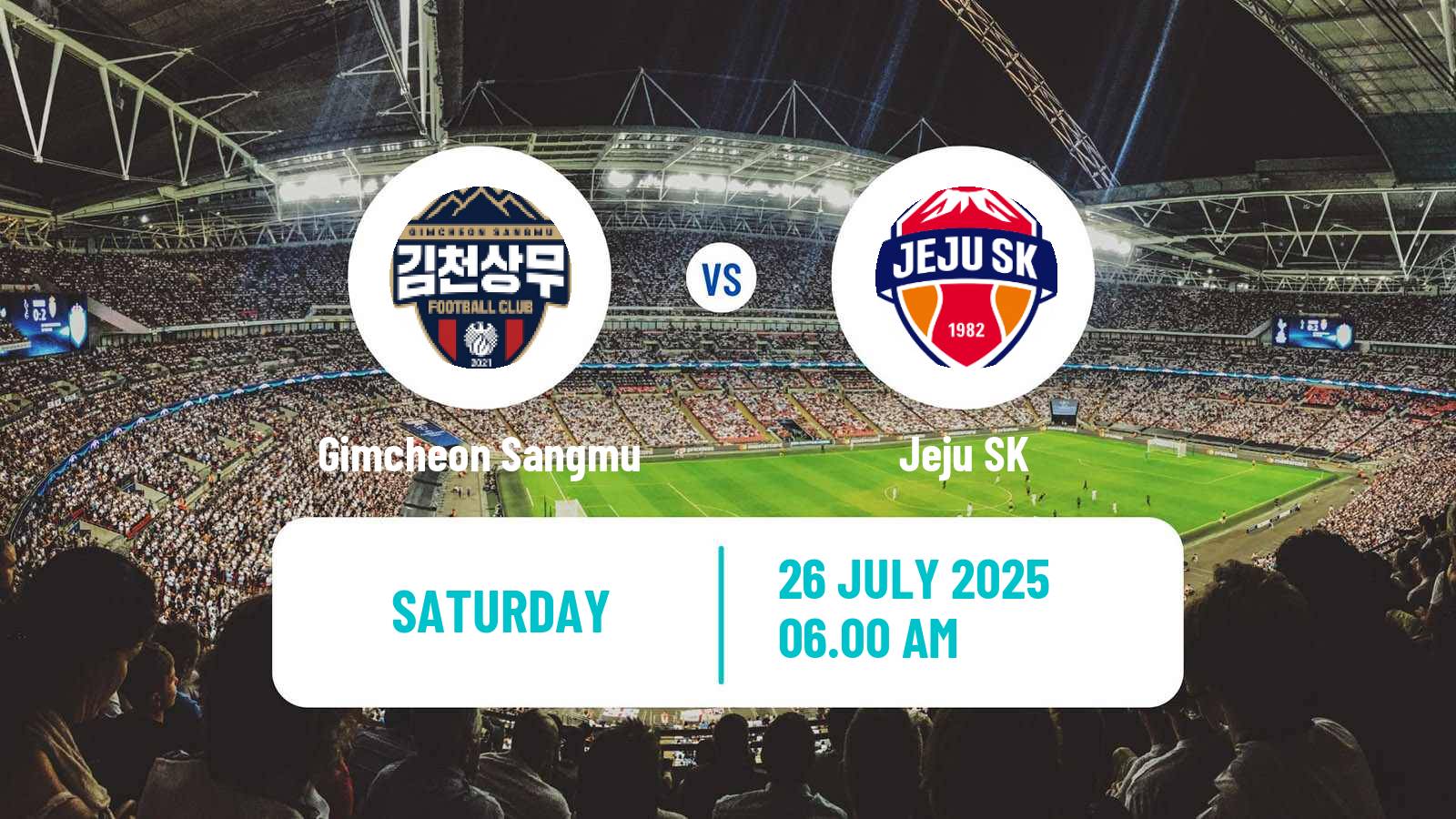 Football South Korean K-League 1 Gimcheon Sangmu - Jeju