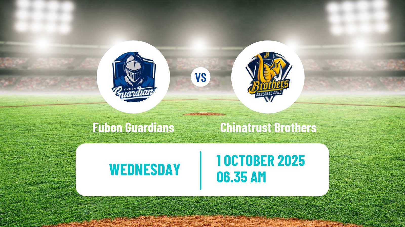 Baseball Taiwan CPBL Fubon Guardians - Chinatrust Brothers