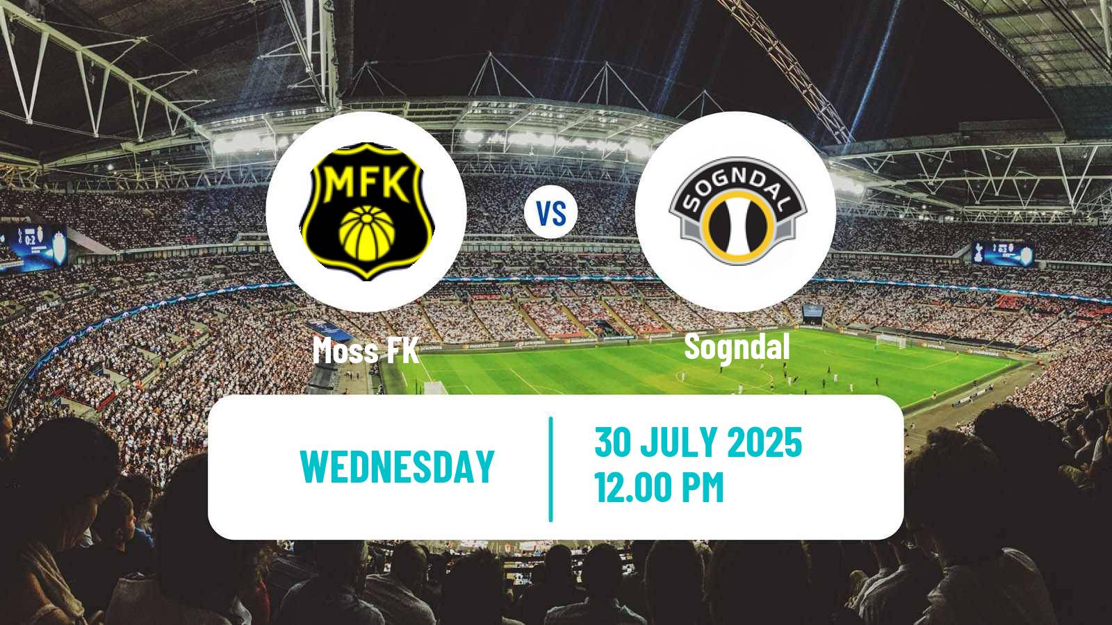 Football Norwegian Adeccoligaen Moss - Sogndal