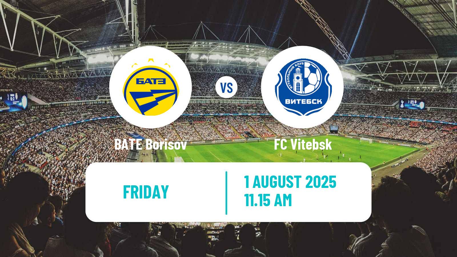 Football Belarusian Vysshaya Liga BATE Borisov - Vitebsk
