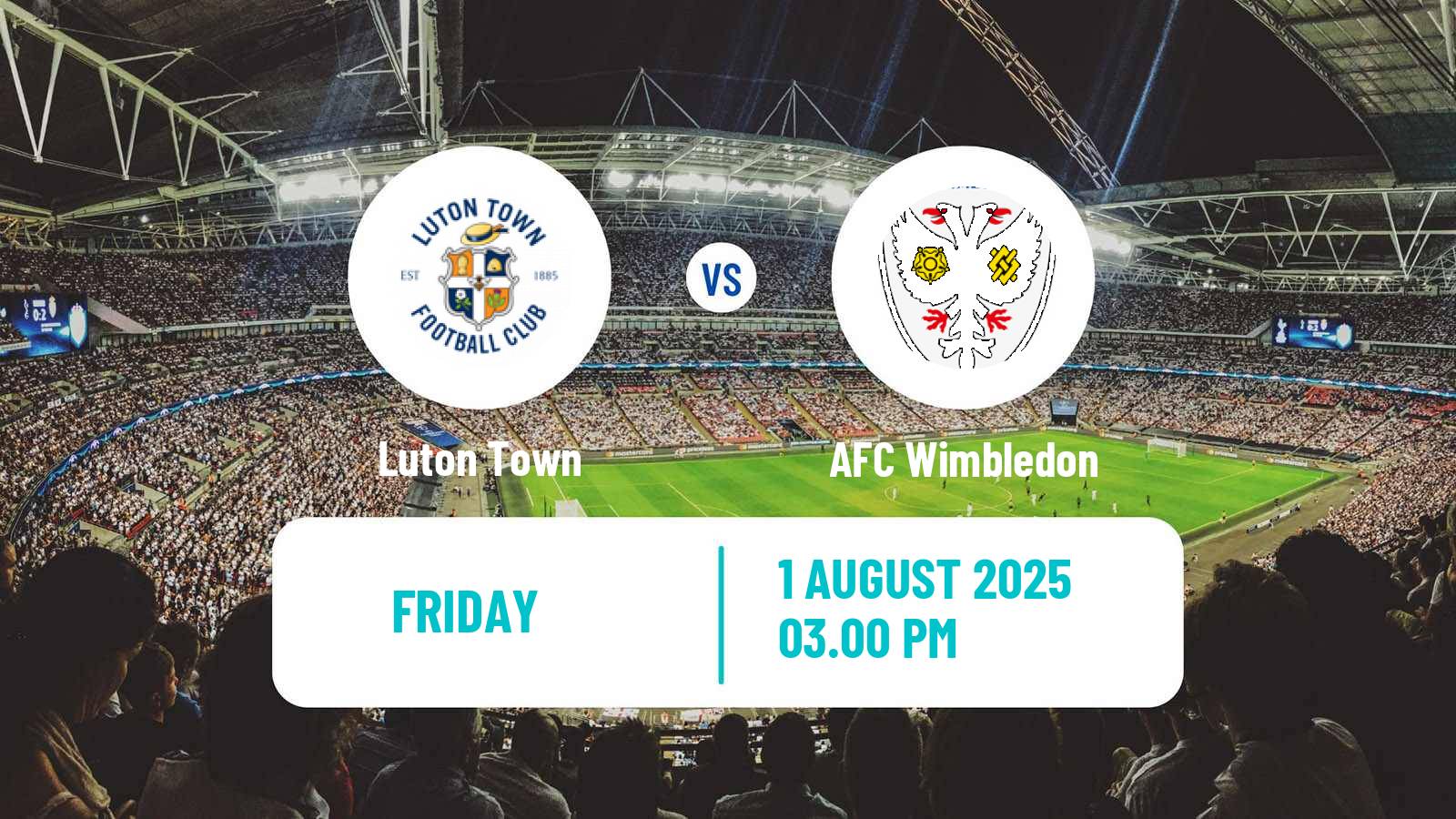 Football English League One Luton Town - AFC Wimbledon