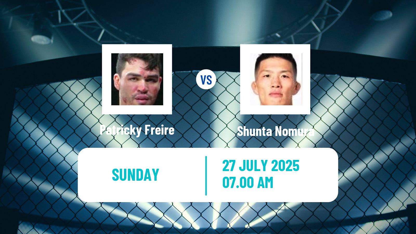 MMA Lightweight Rizin Men Patricky Freire - Shunta Nomura