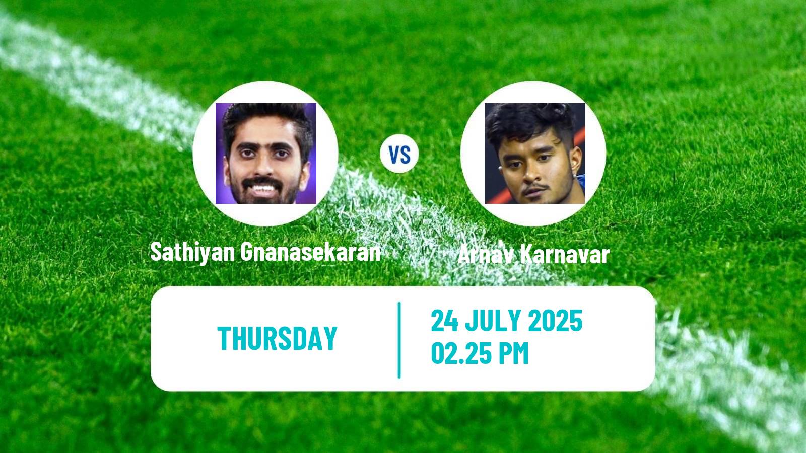 Table tennis Wtt Contender Lagos Men Sathiyan Gnanasekaran - Arnav Karnavar