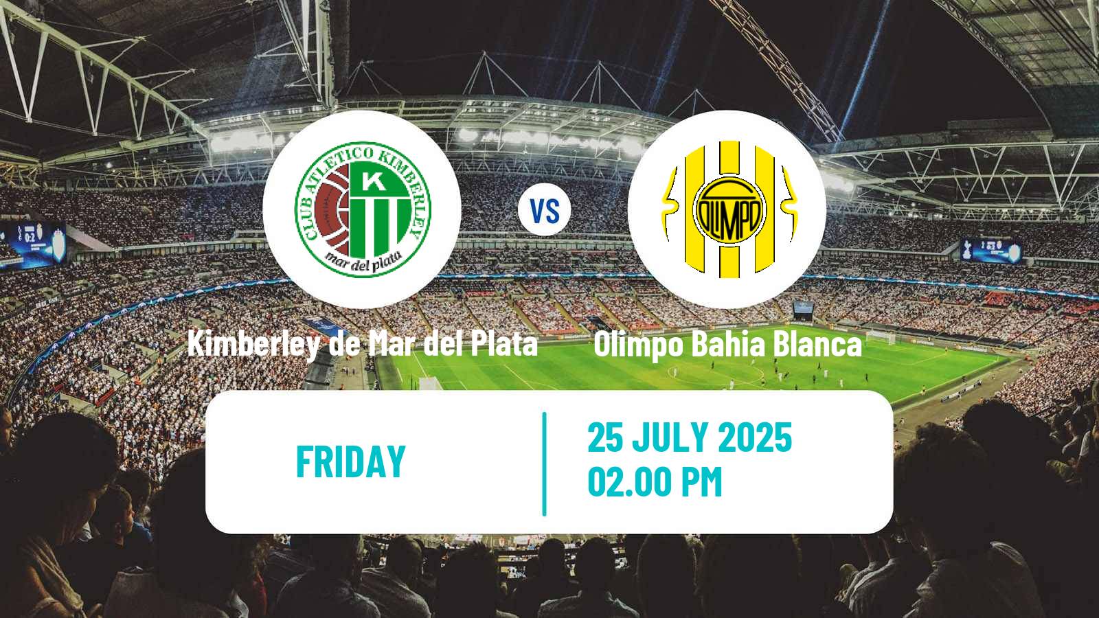 Football Argentinian Torneo Federal Kimberley de Mar del Plata - Olimpo Bahia Blanca