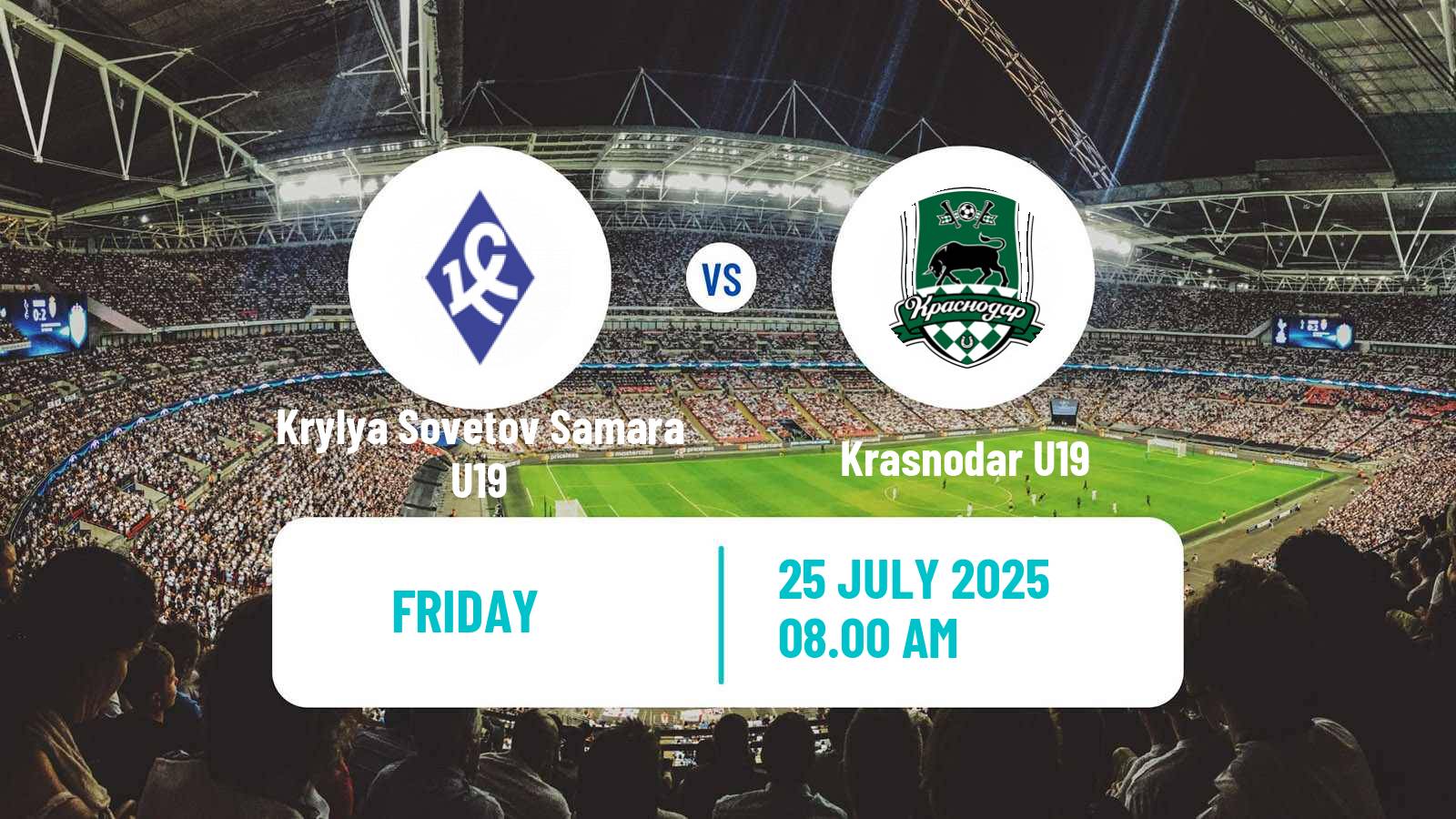 Football Russian Youth League Krylya Sovetov Samara U19 - Krasnodar U19