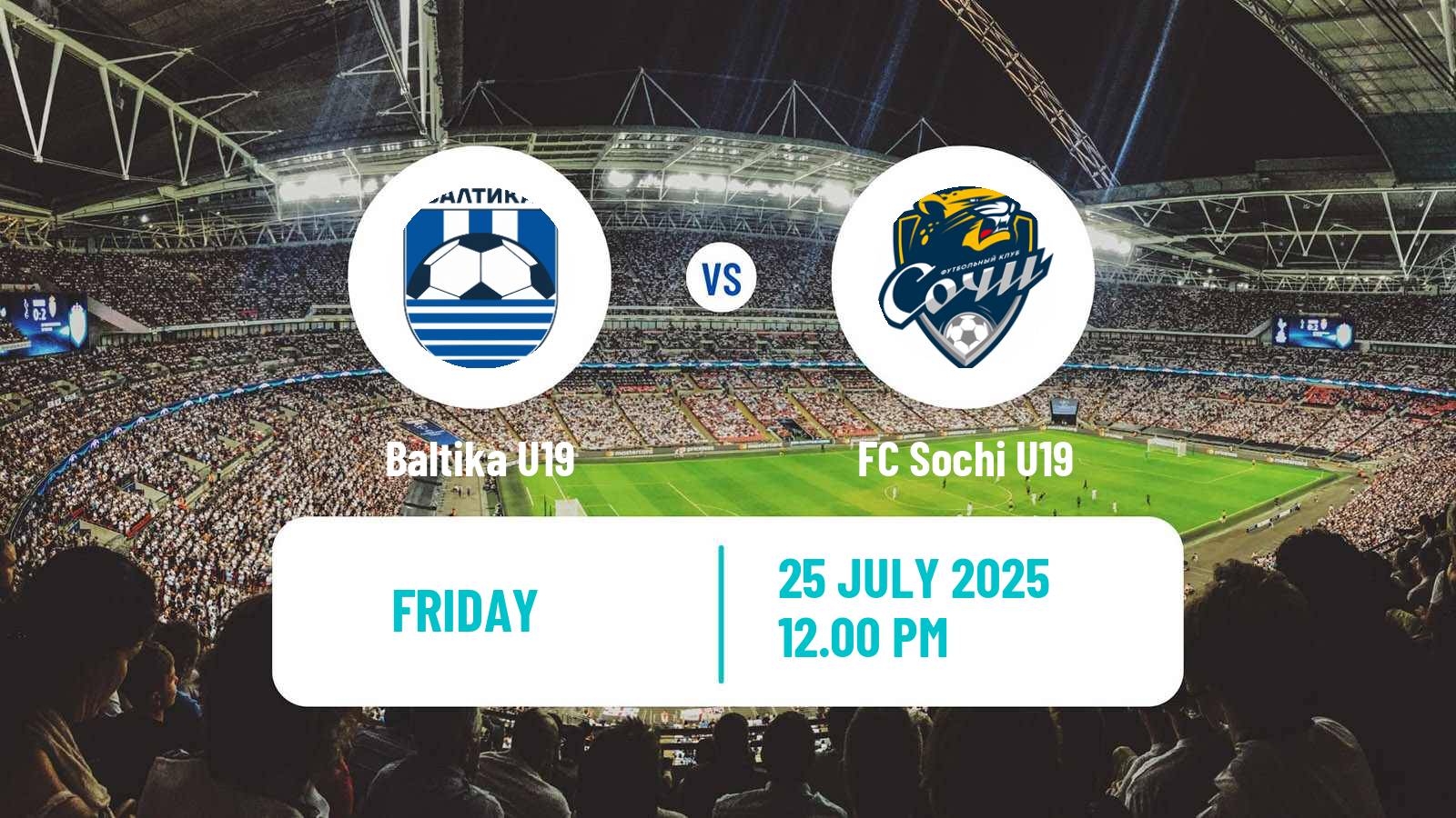 Football Russian Youth League Baltika U19 - Sochi U19