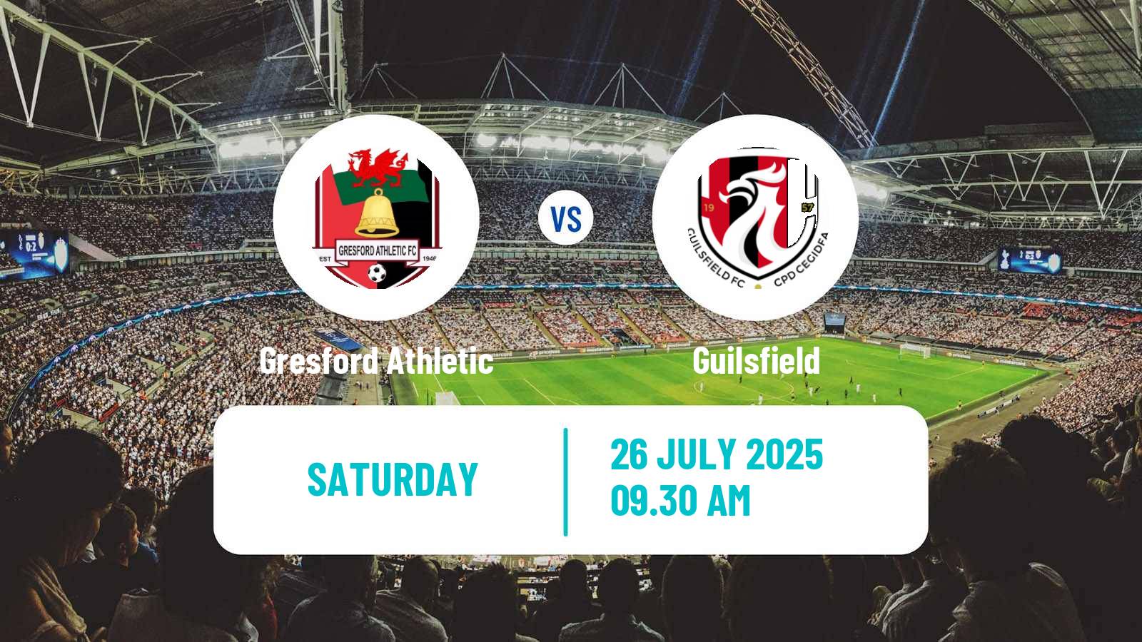 Football Welsh Cymru North Gresford Athletic - Guilsfield