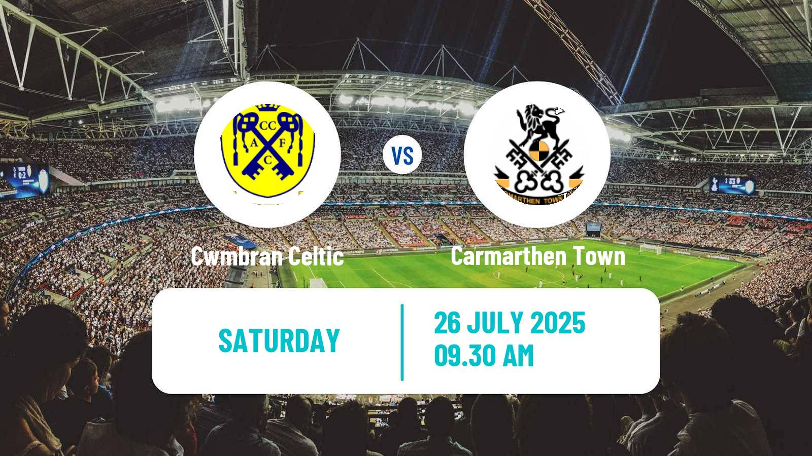 Football Welsh Cymru South Cwmbran Celtic - Carmarthen Town
