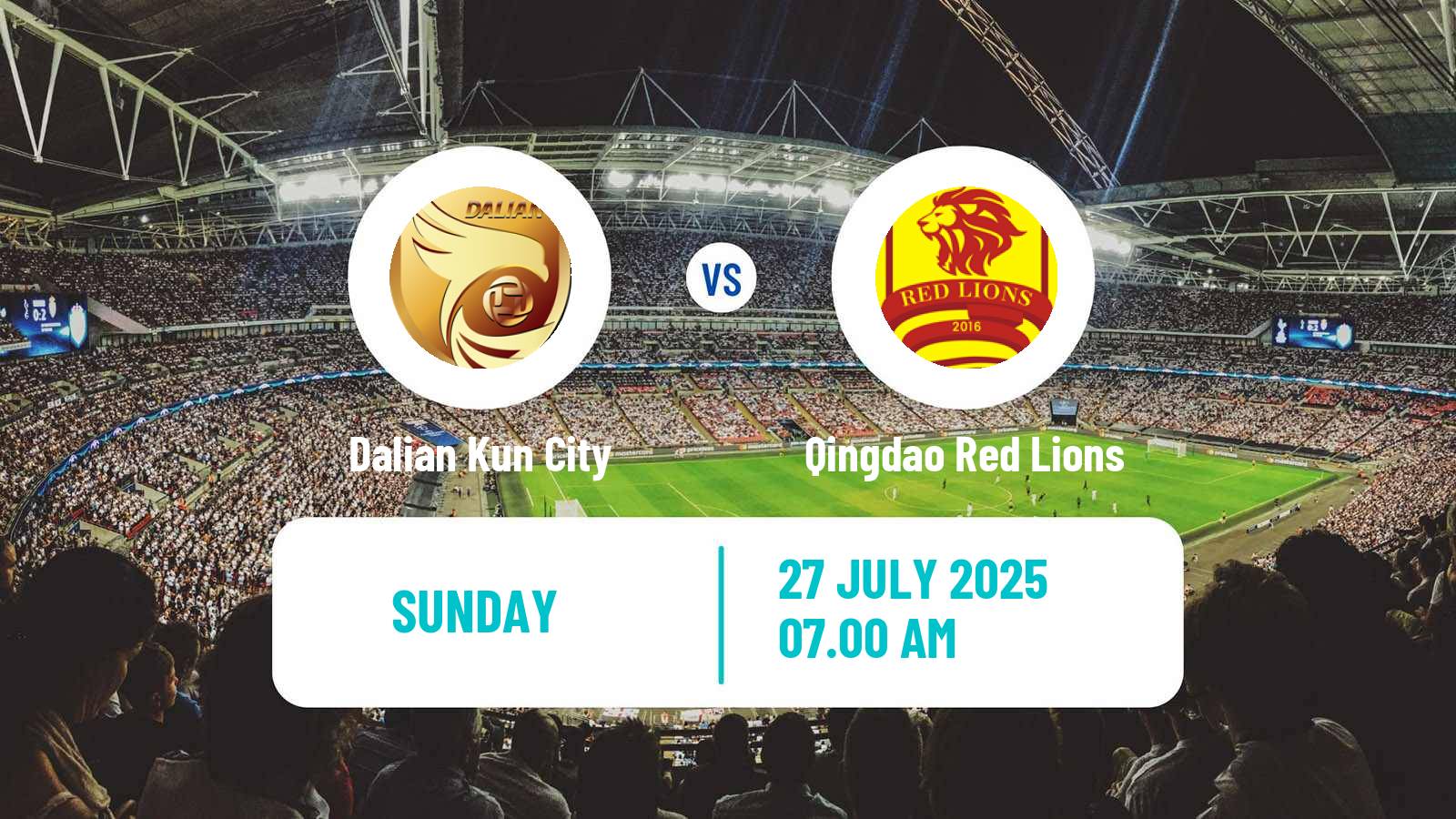 Football Chinese Jia League Dalian Kun City - Qingdao Red Lions