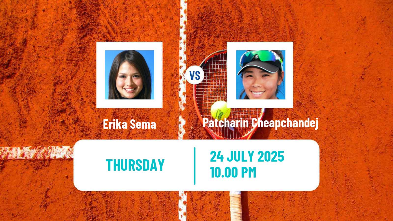 Tennis ITF W15 Nakhon Pathom 2 Women Erika Sema - Patcharin Cheapchandej