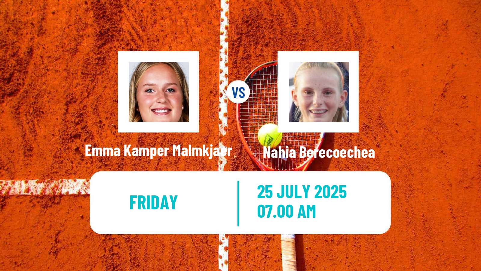Tennis ITF W15 Las Palmas De Gran Canaria Women Emma Kamper Malmkjaer - Nahia Berecoechea